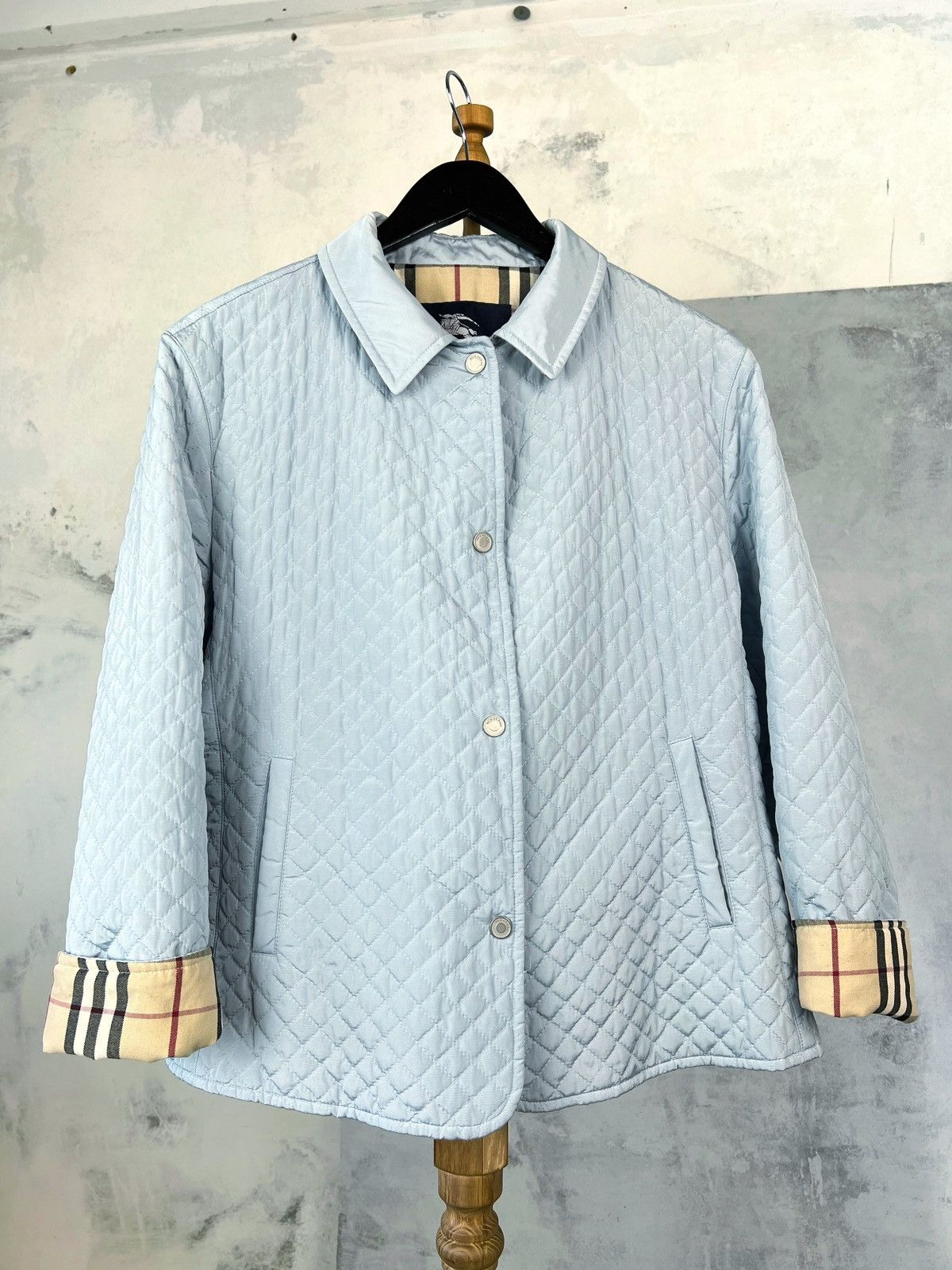Burberry Burberry Blue Nova Check Quilted Jacket Size S - M 48 Size M / US 6-8 / IT 42-44 - 2 Thumbnail