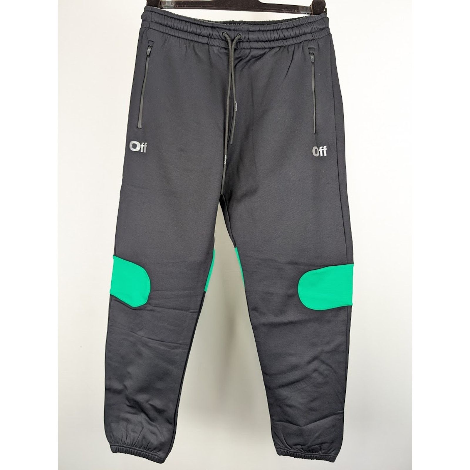 Off-White o1rshd1 Diag Outl Block Sweatpants & Joggers in Black/Green Size US 36 / EU 52 - 2 Thumbnail