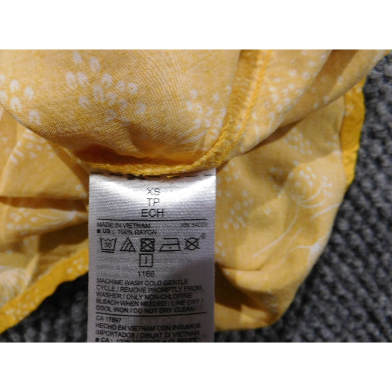 Old Navy Old Navy Womens Dress XS Yellow Floral A-Line Sundress Casual Raglan Sleeve Crew Neck Pullover Lined Size XS / US 0-2 / IT 36-38 - 7 Thumbnail