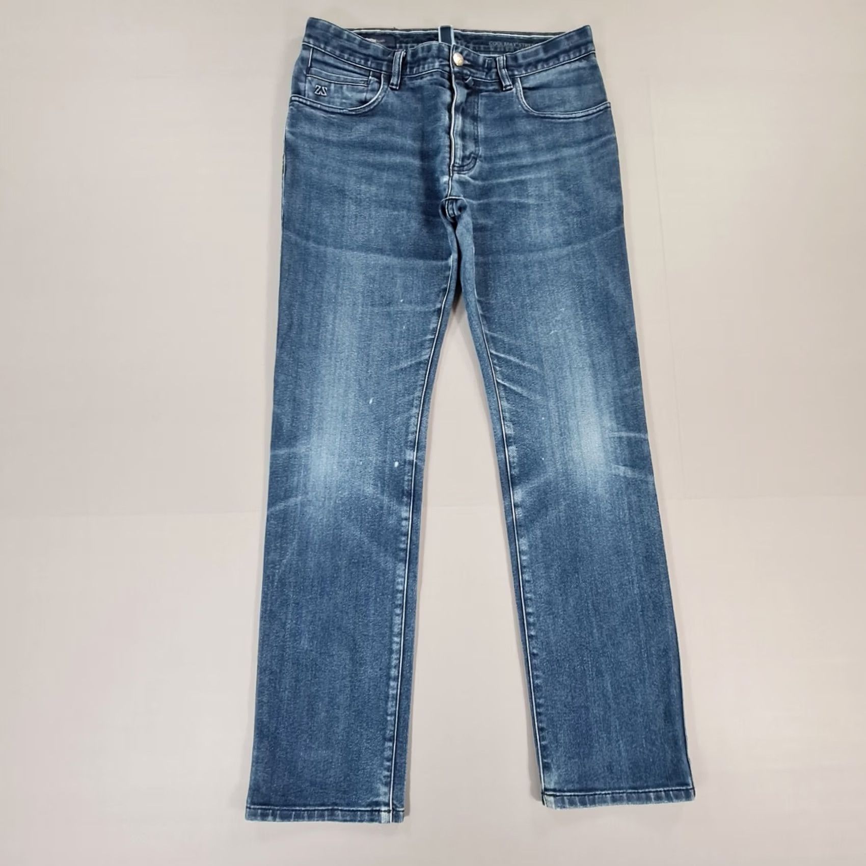 Vintage Zegna Sport Jeans Blue Slim Fit W32 L29 Denim Stretch Coolmax Zip Fly 5-Pocket Mens Regular Vintage No Size US 32 / EU 48 - 2 Thumbnail
