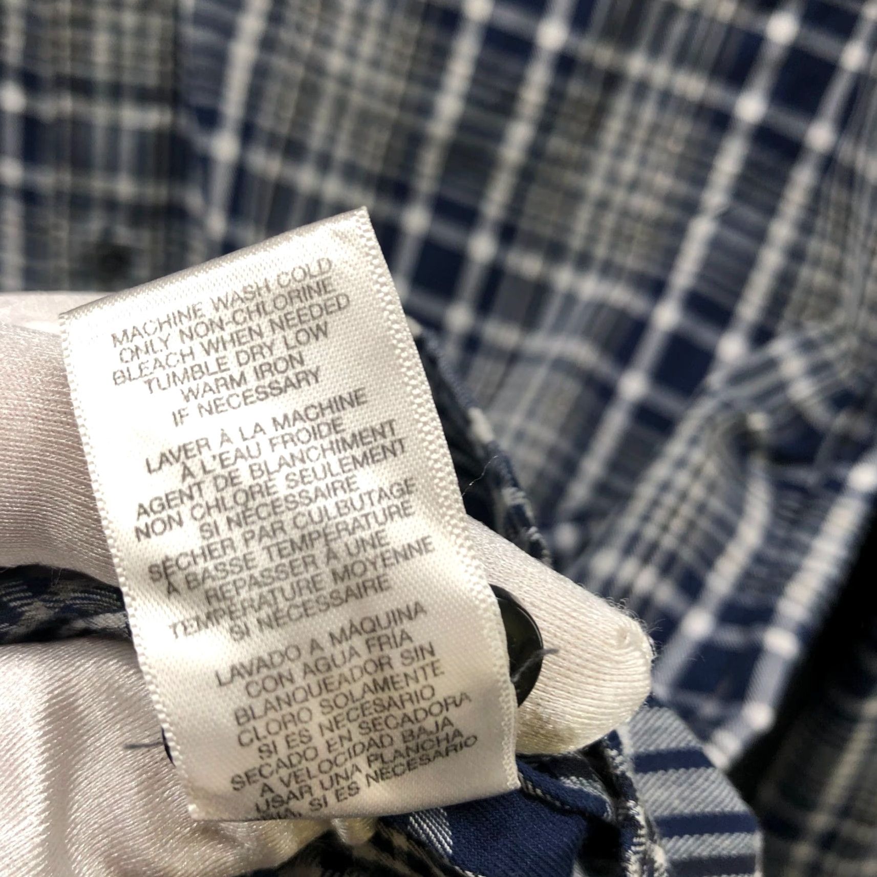 Michael Kors Michael Kors Shirt Mens M Long Sleeve Tailored Fit Plaid Blue Gray Cotton Button-Up Casual Workwear Size US M / EU 48-50 / 2 - 7 Thumbnail