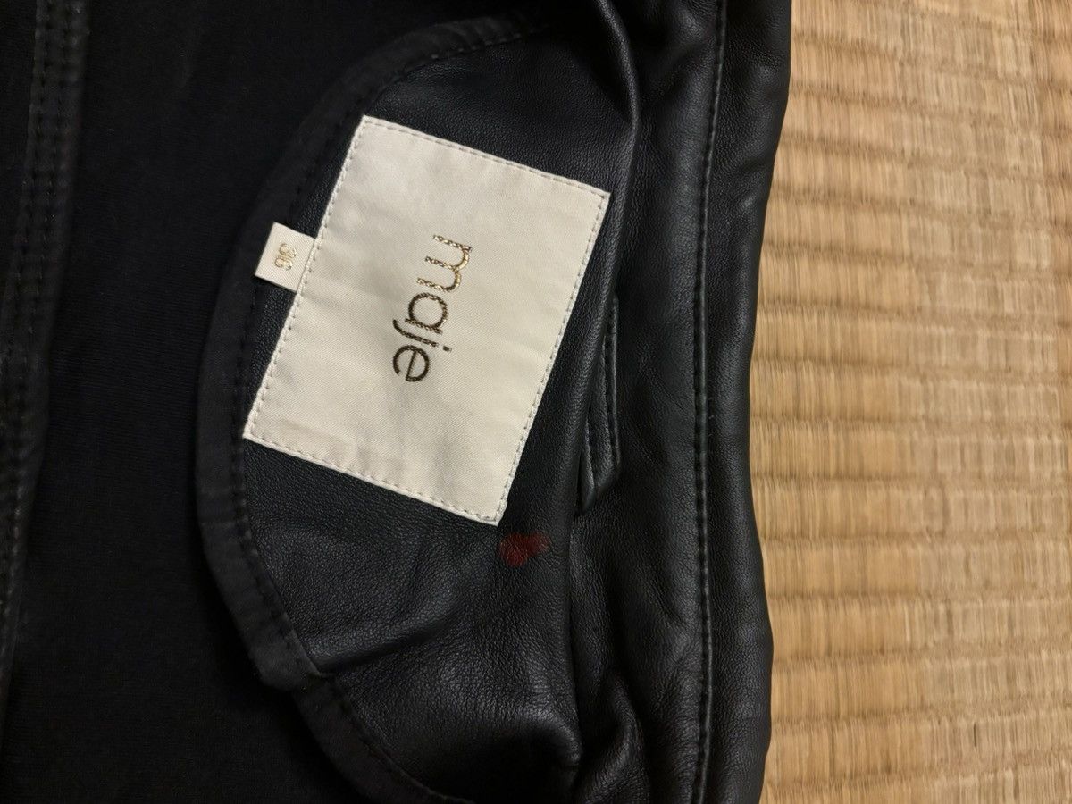 Maje Maje Cropped Leather Biker/Moto Jacket Size XS / US 0-2 / IT 36-38 - 4 Thumbnail
