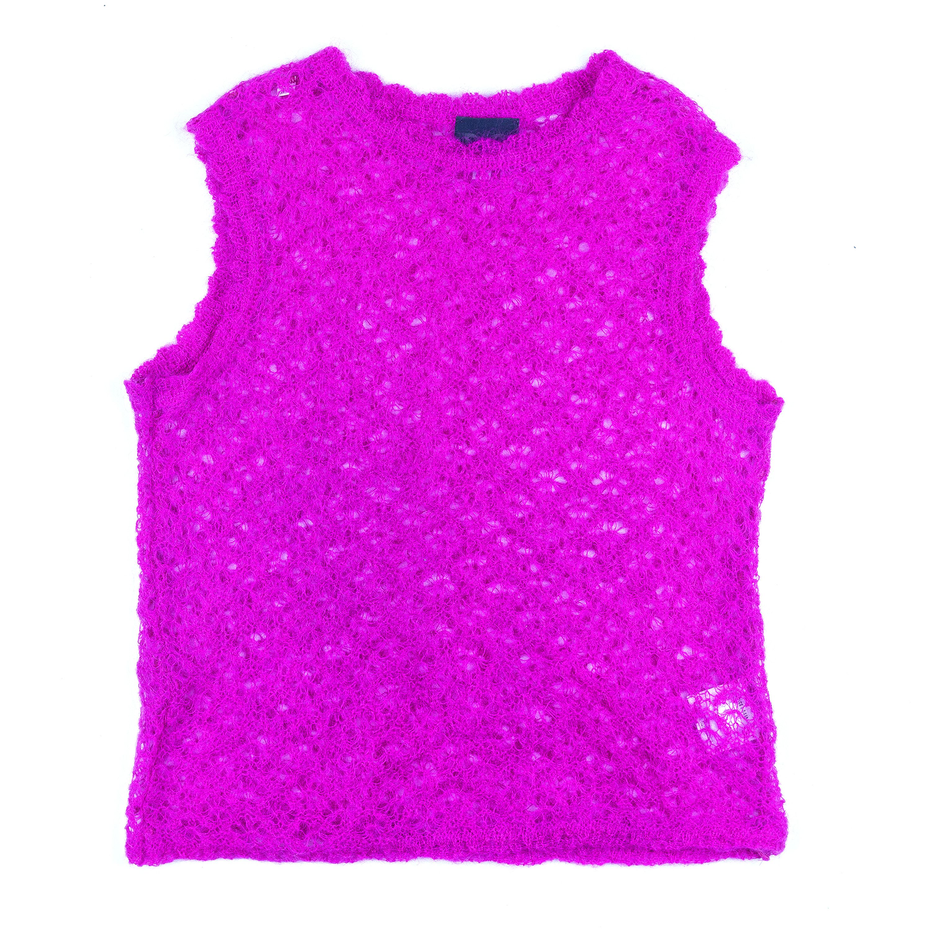 Dolce & Gabbana Dolce & Gabbana Hot Pink Crochet Set (S) Size S / US 4 / IT 40 - 3 Thumbnail