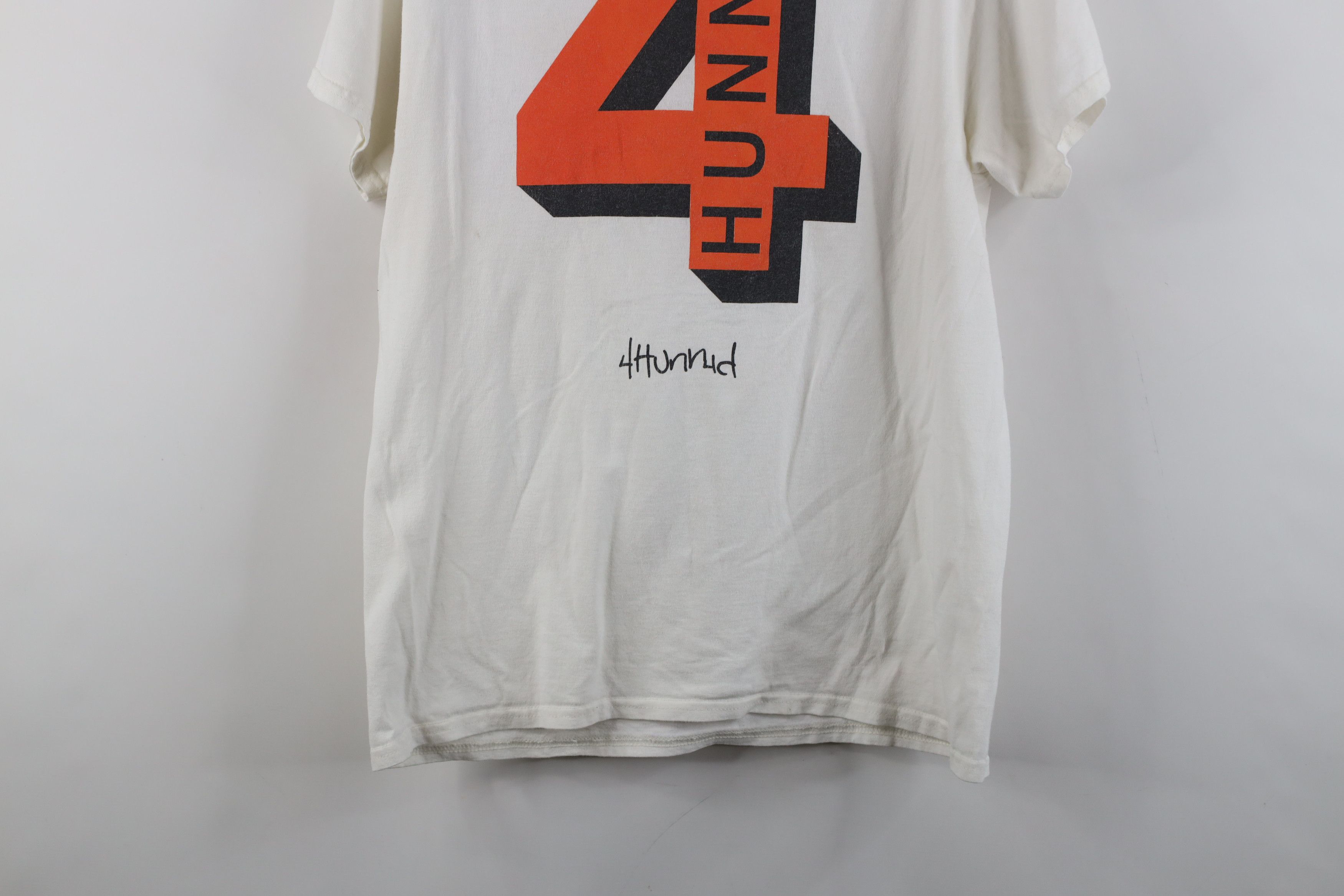 Vintage 4 Hunnid Streetwear Spell Short Sleeve T-Shirt White Cotton Size US M / EU 48-50 / 2 - 14 Thumbnail