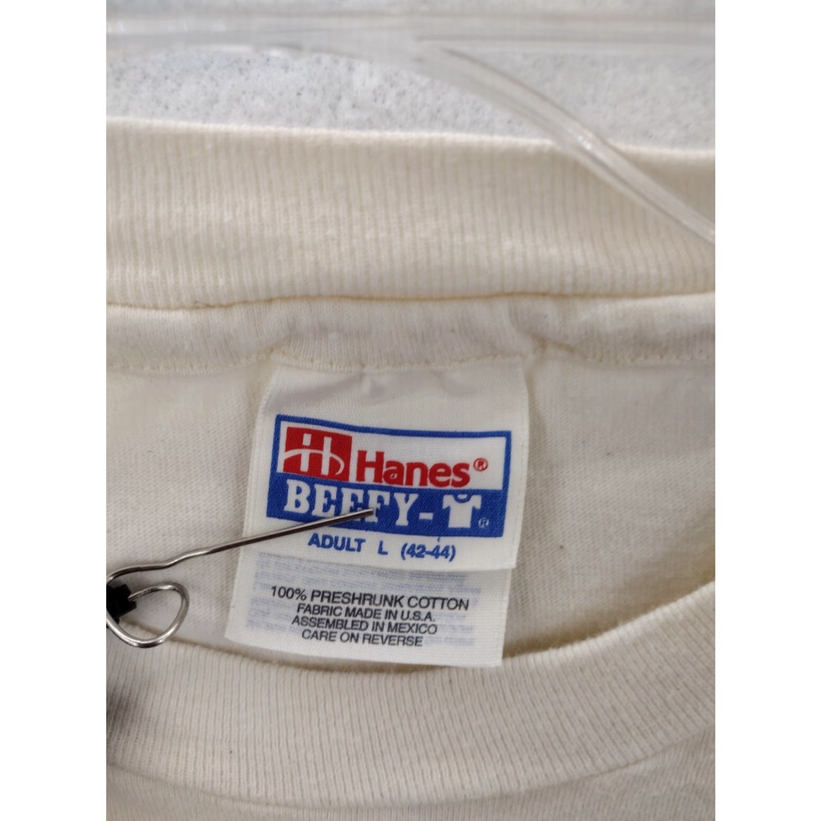 Hanes Downtown Brewing SC T Shirt Mens Large Short Sleeve Greenville 90s Ivory Beer Hanes Shirt Mens L Size US L / EU 52-54 / 3 - 3 Thumbnail