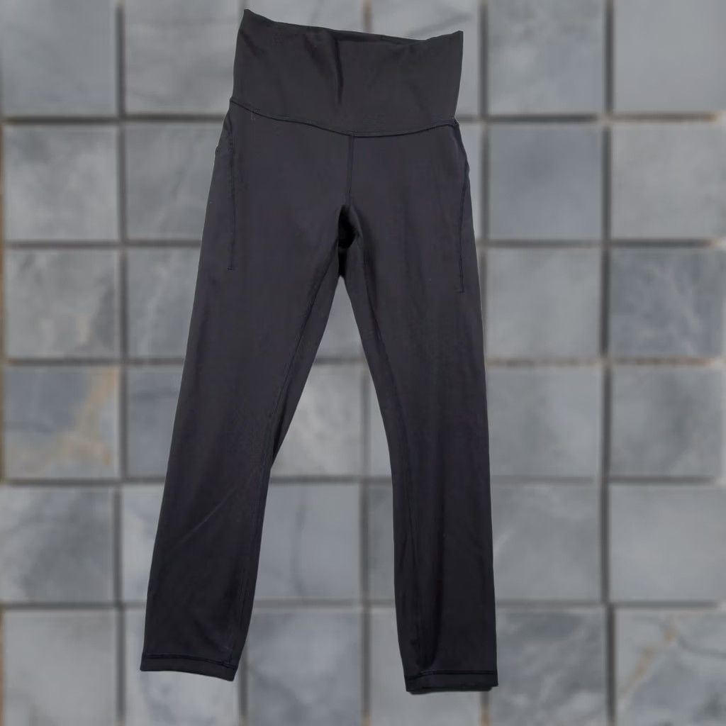 Lululemon Lululemon Leggings Womens 6 Black High Rise Pants Activewear Yoga Gym lw6eps Size 28" / US 6 / IT 42 - 1 Thumbnail