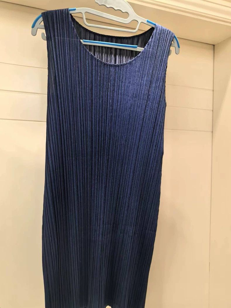 Issey Miyake Issey Miyake Navy blue vest dress Size S / US 4 / IT 40 - 4 Thumbnail