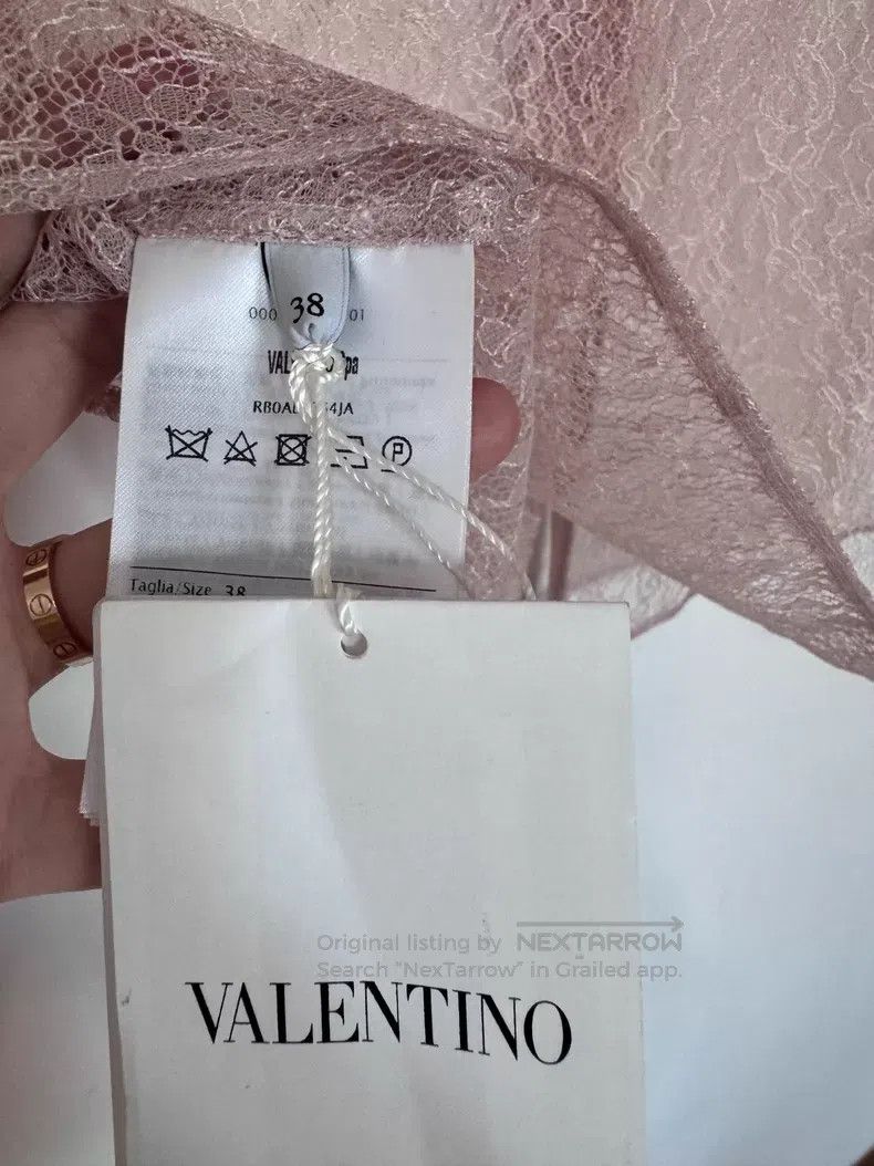 Valentino Valentino Pink lace long-sleeved shirt top Size XS / US 0-2 / IT 36-38 - 4 Thumbnail