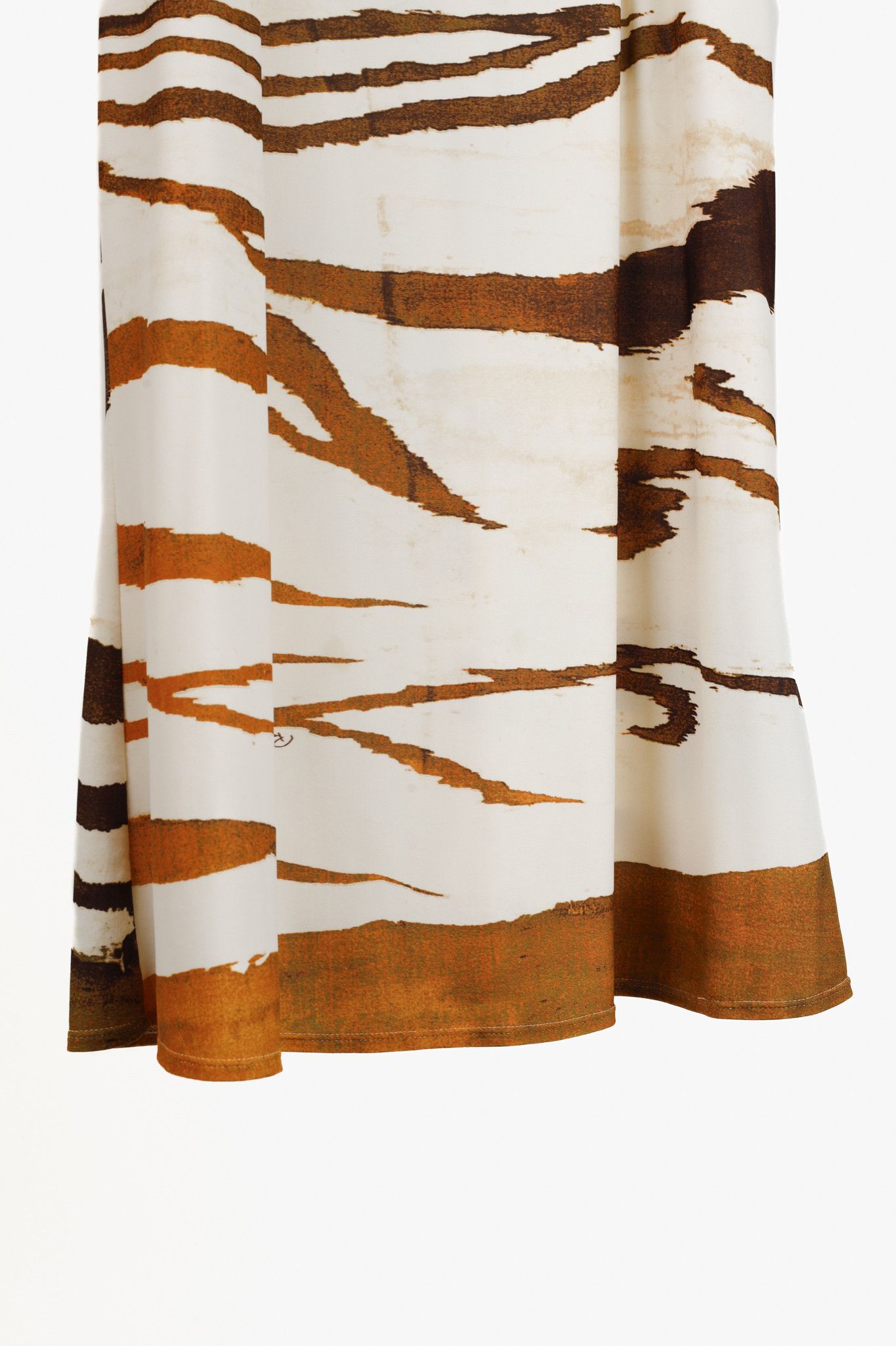 Roberto Cavalli Roberto Cavalli Brown Yellow Animal Print 40s Style Dress Size L / US 10 / IT 46 - 7 Thumbnail