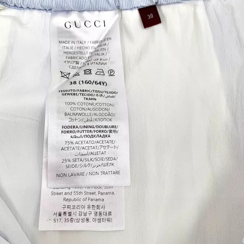 Gucci Gucci Light Blue Printed Casual Shorts-2506 Size 37" - 6 Thumbnail