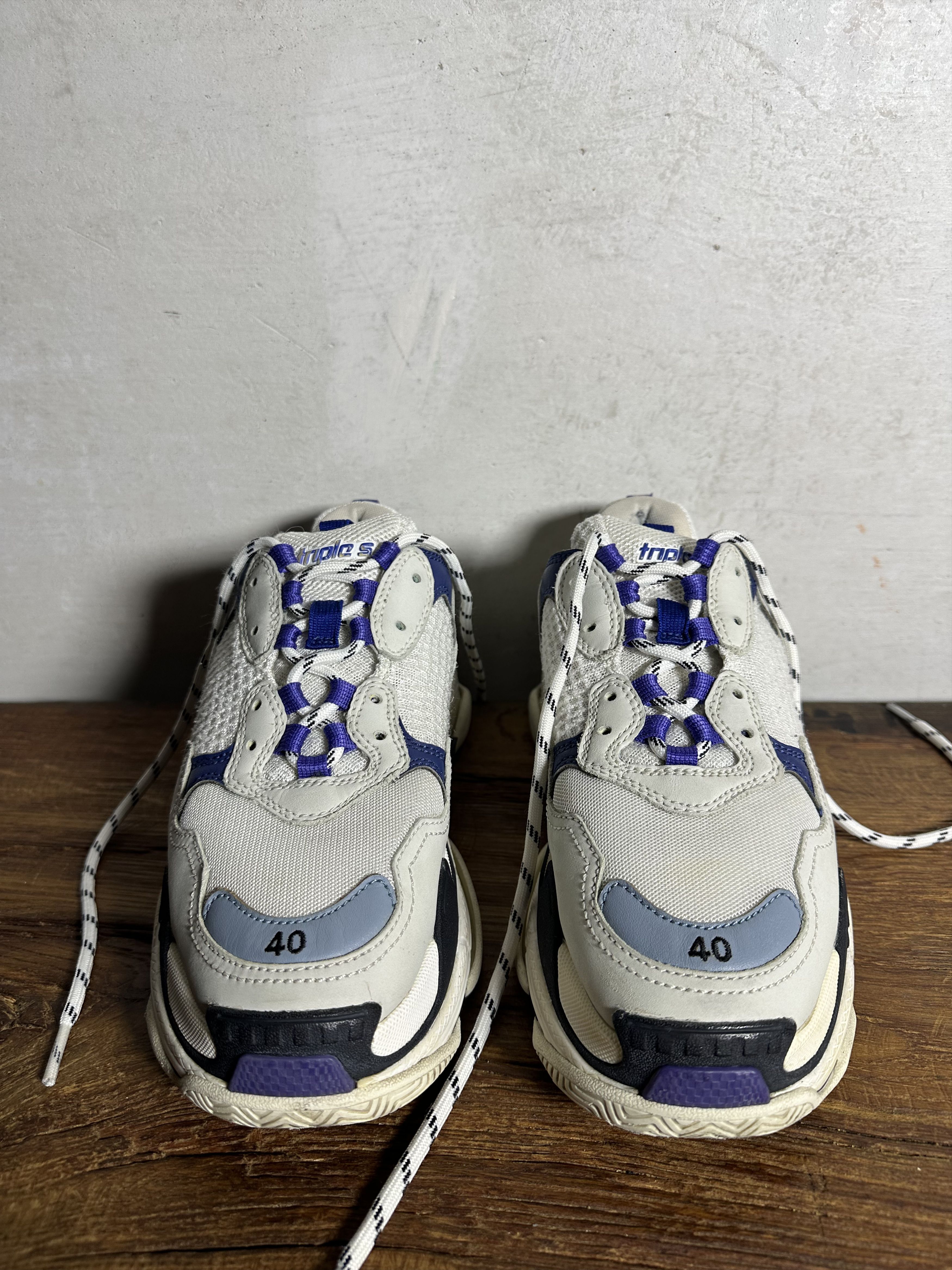 Balenciaga Balenciaga Triple S White Purple W Size US 7.5 / EU 40-41 - 22 Thumbnail
