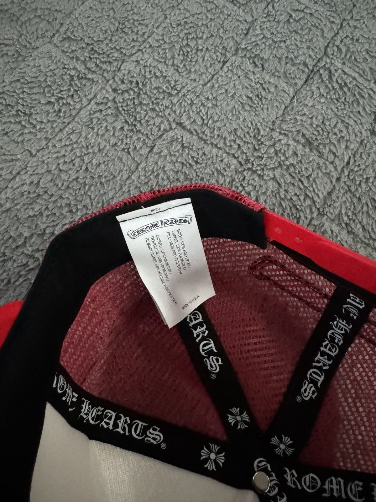 Chrome Hearts Chrome Hearts Camo Triple Cross Cemetery Red Trucker Hat ❤️🤍 Size ONE SIZE - 3 Thumbnail