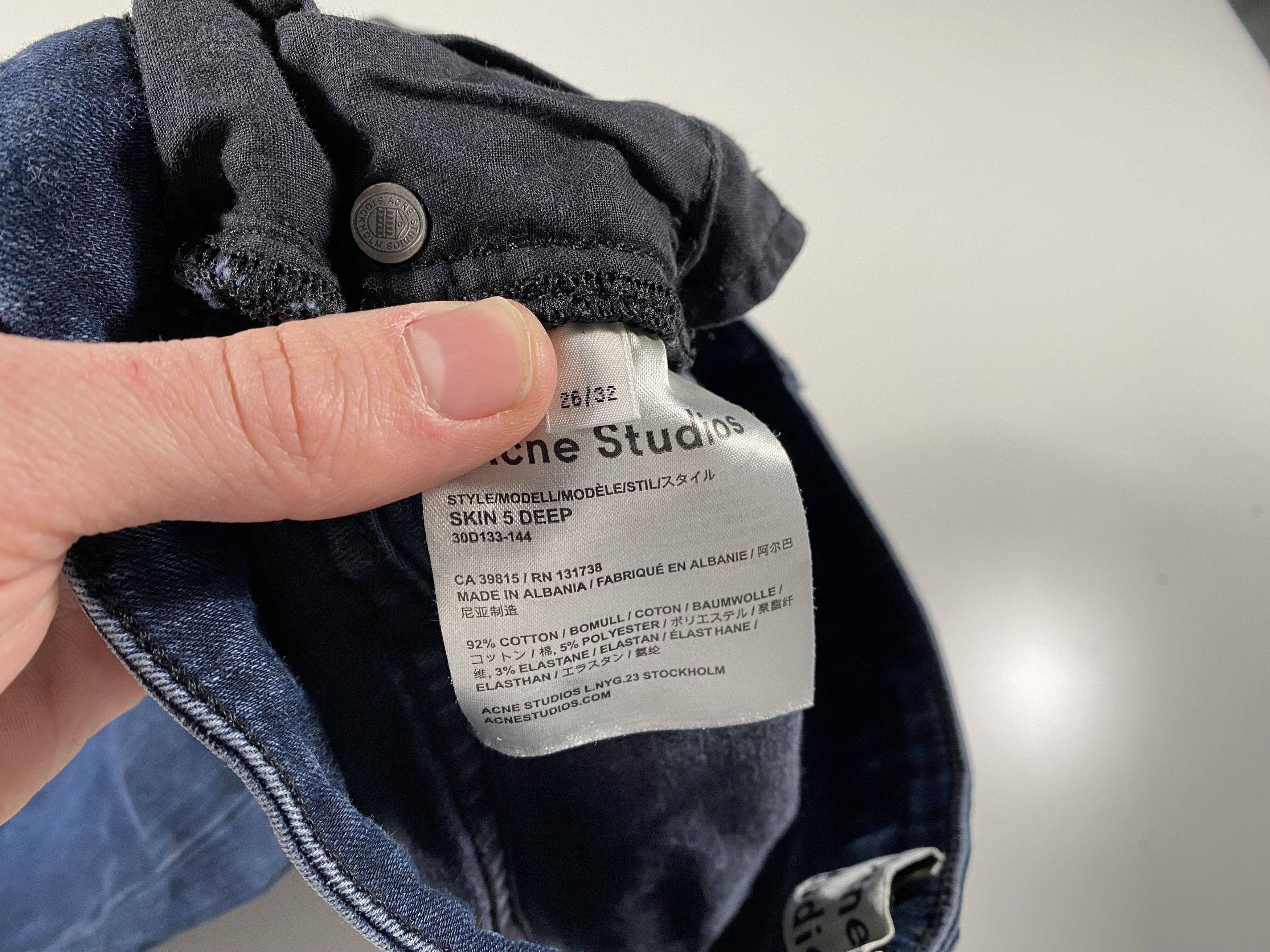 Acne Studios Acne Studios Skin 5 Deep Dark Wash Jeans 27.5x27.5 Size 27" / US 4 / IT 40 - 4 Thumbnail