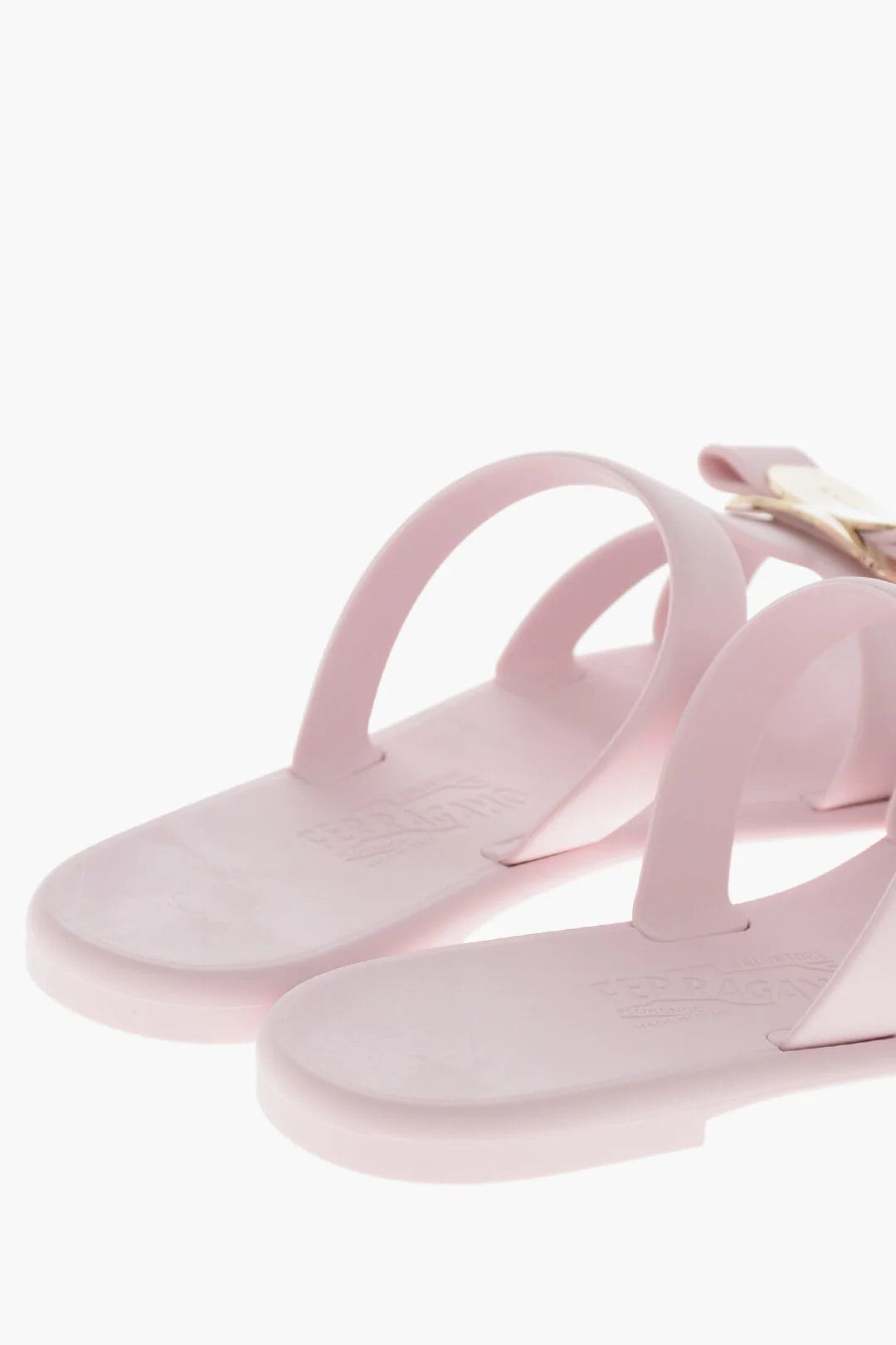 Salvatore Ferragamo og1mm0426 Rubber Slides in Pink Size US 8.5 / IT 38.5 - 2 Thumbnail