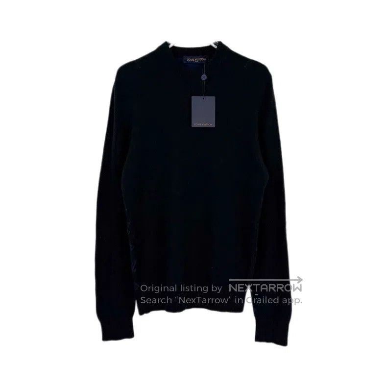 Louis Vuitton size 4l Dark Blue Back Full Logo Cashmere Swe