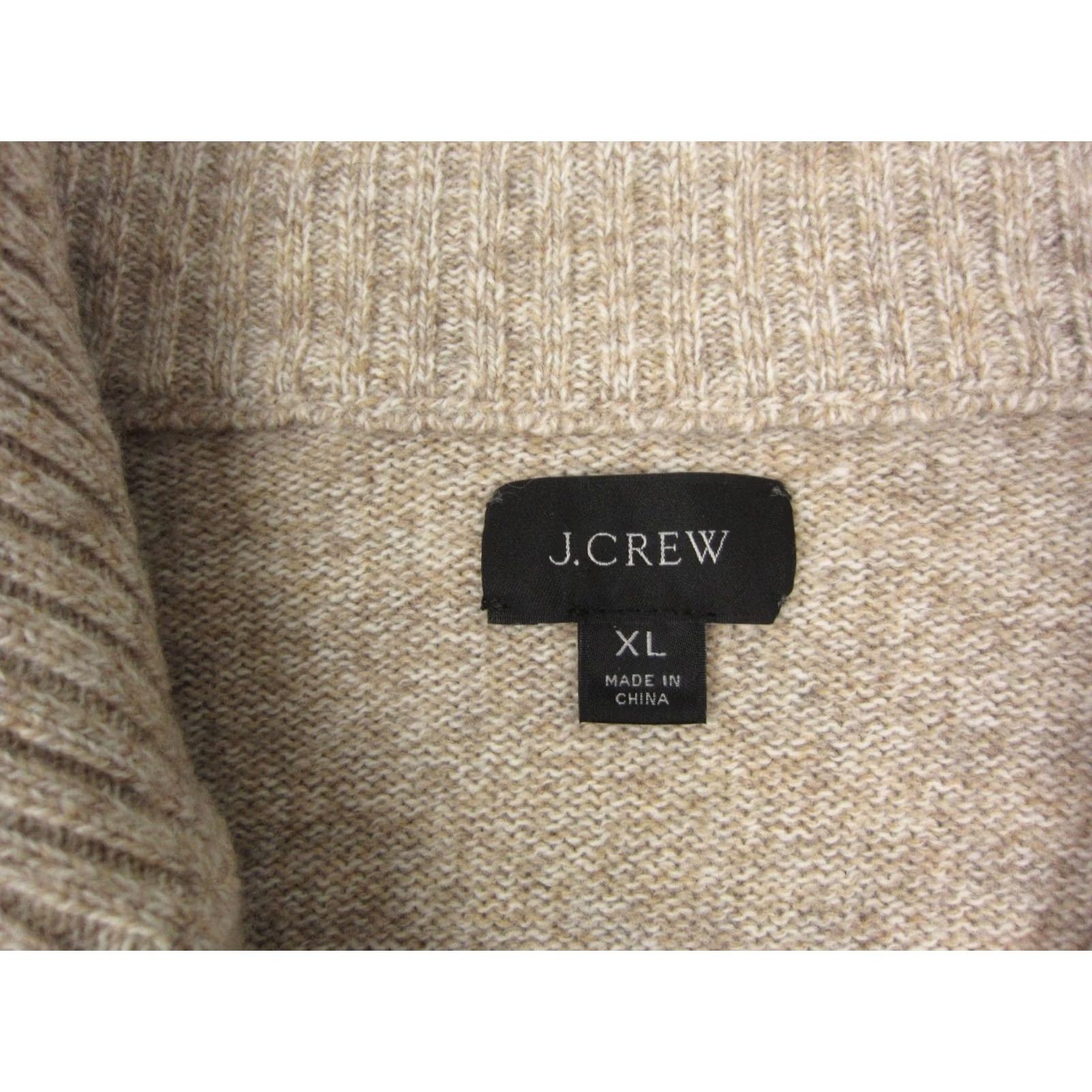 J.Crew VINTAGE J.CREW Sweater Mens XL Brown Merino Wool 1/4 Zip 90s Crew Neck Cardigan Pullover Size US XL / EU 56 / 4 - 4 Thumbnail