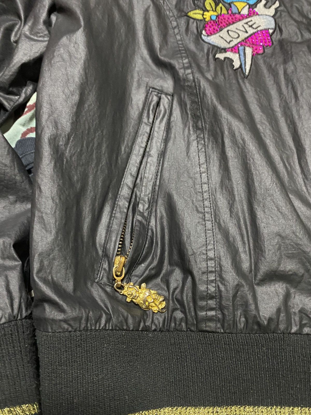 Christian Audigier × Ed Hardy Ed hardy leather jacket Size M / US 6-8 / IT 42-44 - 3 Thumbnail