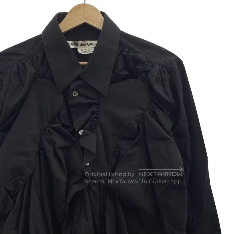 Comme des Garcons Comme Des Garcons Cotton Pleated Asymmetric Shirt Size M / US 6-8 / IT 42-44 - 2 Thumbnail