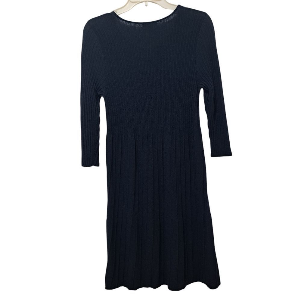 Eileen Fisher Eileen Fisher Washable Wool Scoop Neck Knit Dress Small Peti Size S / US 4 / IT 40 - 2 Thumbnail