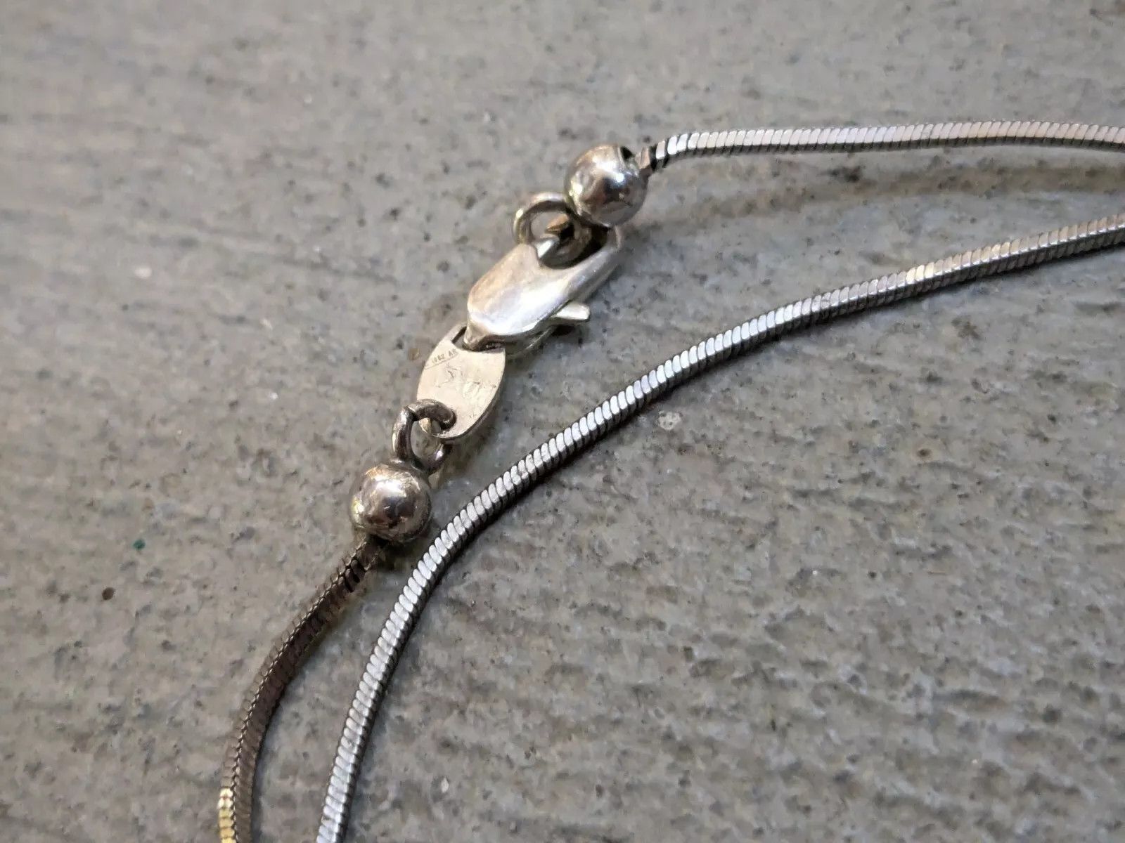 Sterling Silver Vintage Sterling Silver Necklace Hearts Chain Link 16" Y2K Size ONE SIZE - 8 Thumbnail