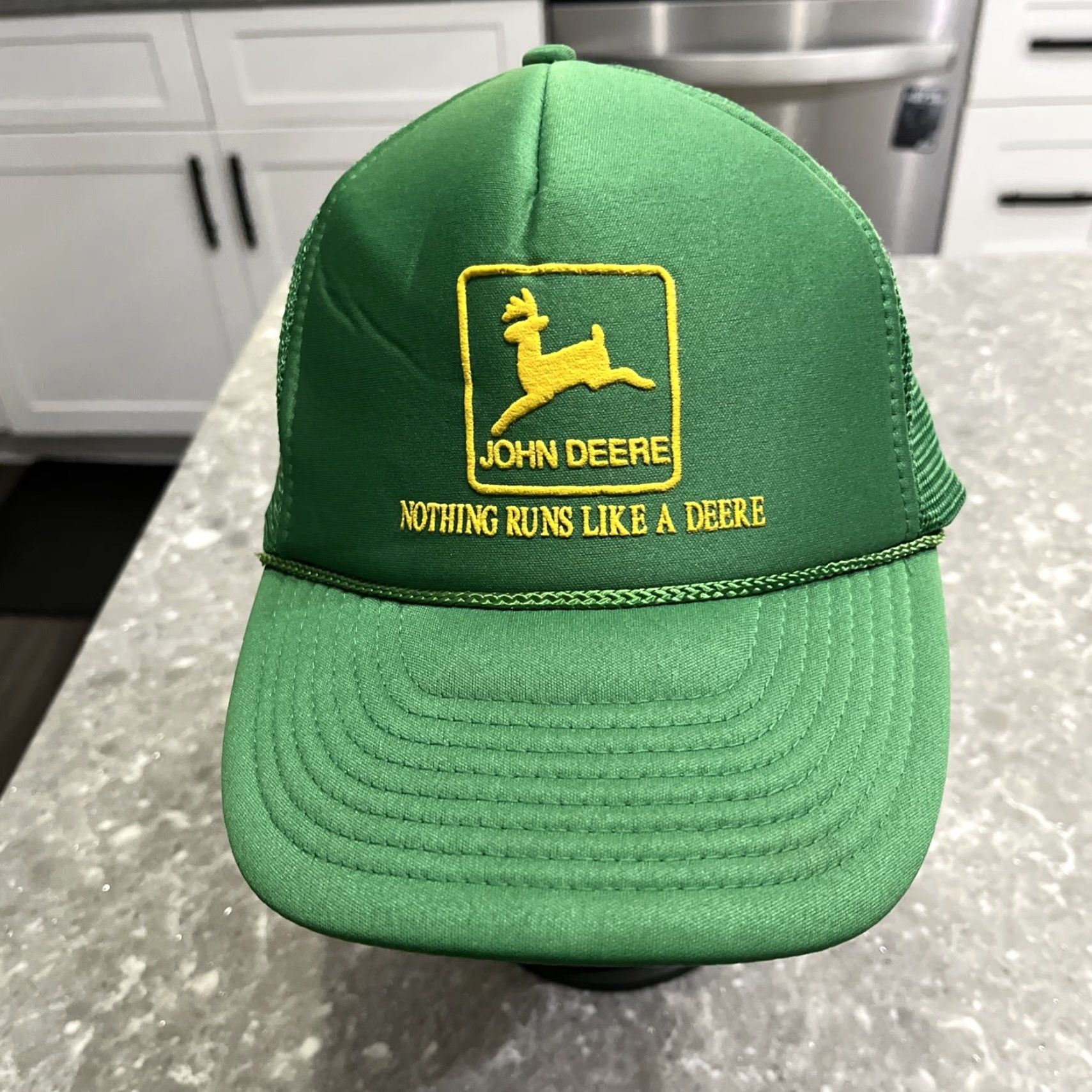 John Deere John Deere Trucker Hat San Sun White Adjustable Snap Back Green Cap Look Trucker Sun Sun Sun? Size ONE SIZE - 2 Thumbnail