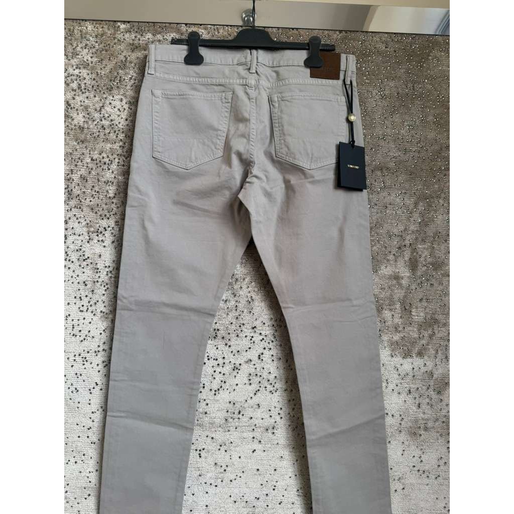 Tom Ford o1rshd1 Slim Fit Corduroy Jeans in Pale Stone Size US 36 / EU 52 - 9 Thumbnail