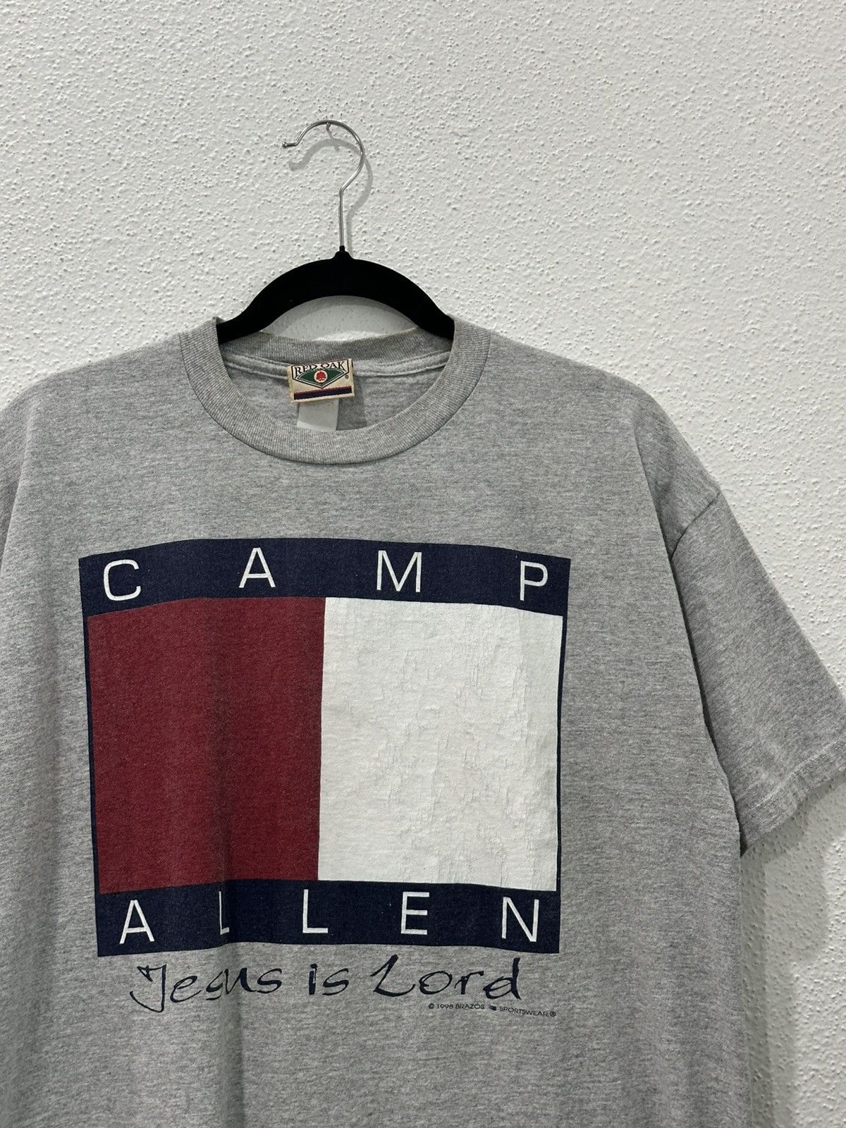 Tommy Hilfiger Vintage 1998 Brazos Sportswear Camp Allen Jesus Is Lord Sz L Size US L / EU 52-54 / 3 - 2 Thumbnail