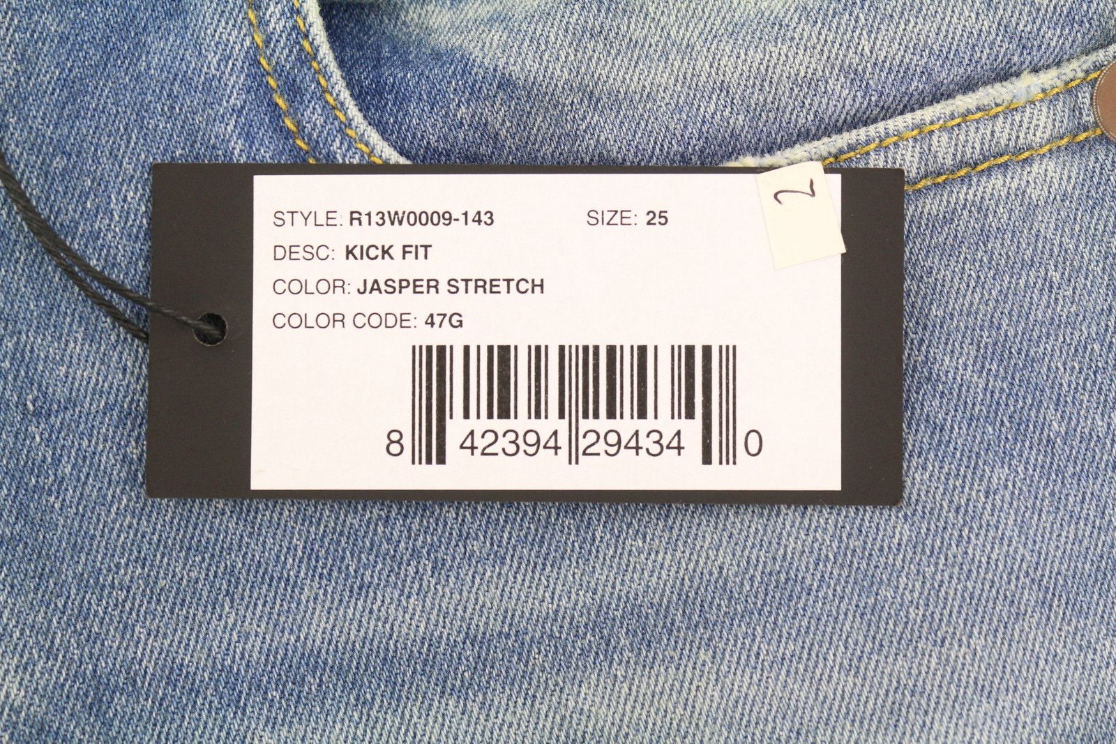 R13 KICK FIT 25 Jasper Stretch Flare Blue Jeans 87169 Size 25" / US 0 / IT 36 - 8 Thumbnail