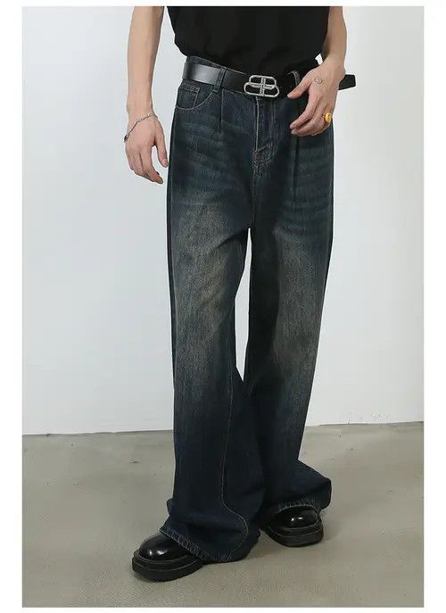 VIBE Japanese retro basic loose straight wide-leg jeans Size US 32 / EU 48 - 8 Thumbnail