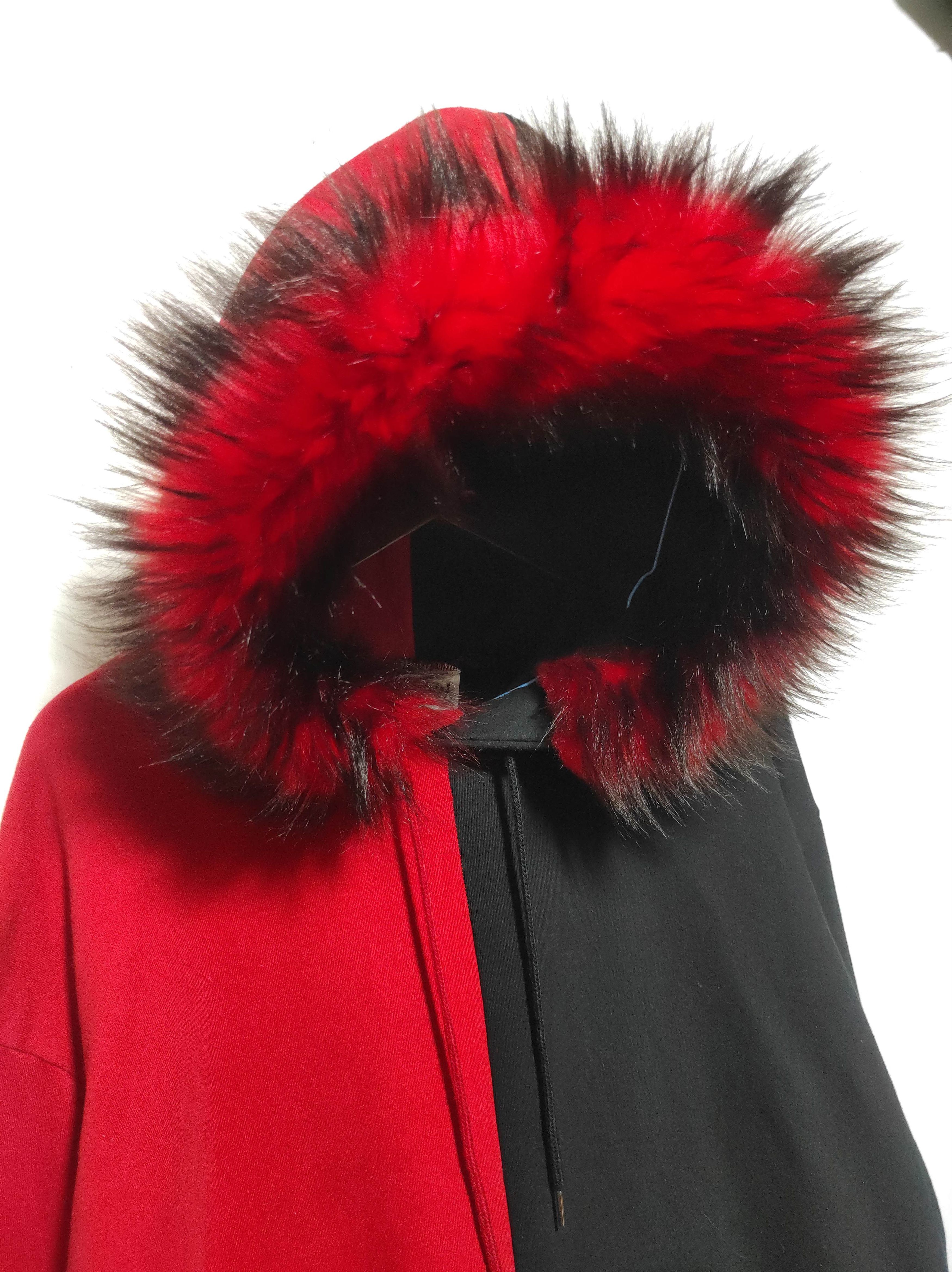 Hysteric Glamour B&W Back Oversized Zipper Fur Hoodie ifsixwasnine lgb style Size US XL / EU 56 / 4 - 5 Thumbnail