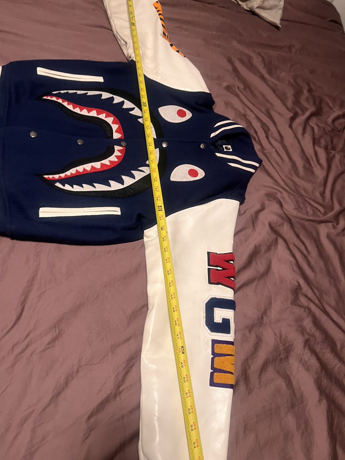 Bape BAPE SHARK FACE LEATHER/WOOL JACKET Size US L / EU 52-54 / 3 - 10 Thumbnail