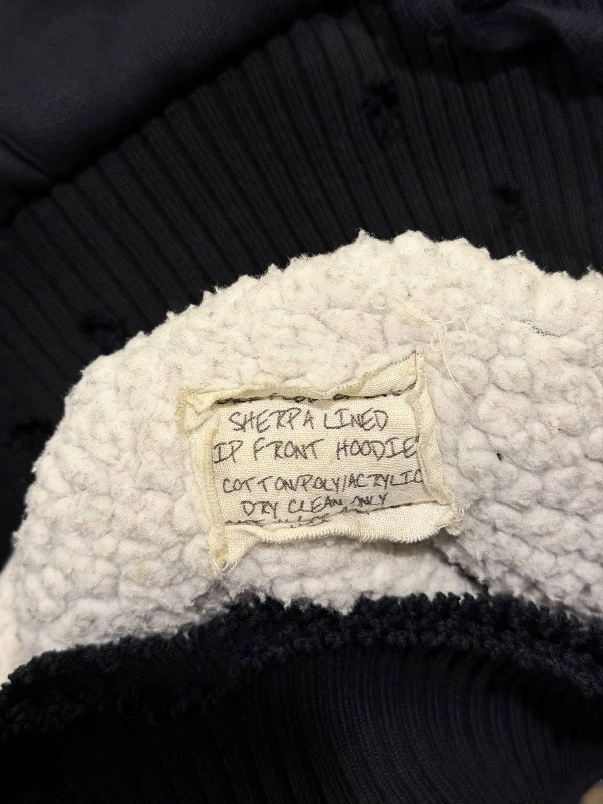 Greg Lauren Greg Lauren Black Fleece Hoodie Sherpa Lined Zip Up Hoodie Size US L / EU 52-54 / 3 - 18 Thumbnail