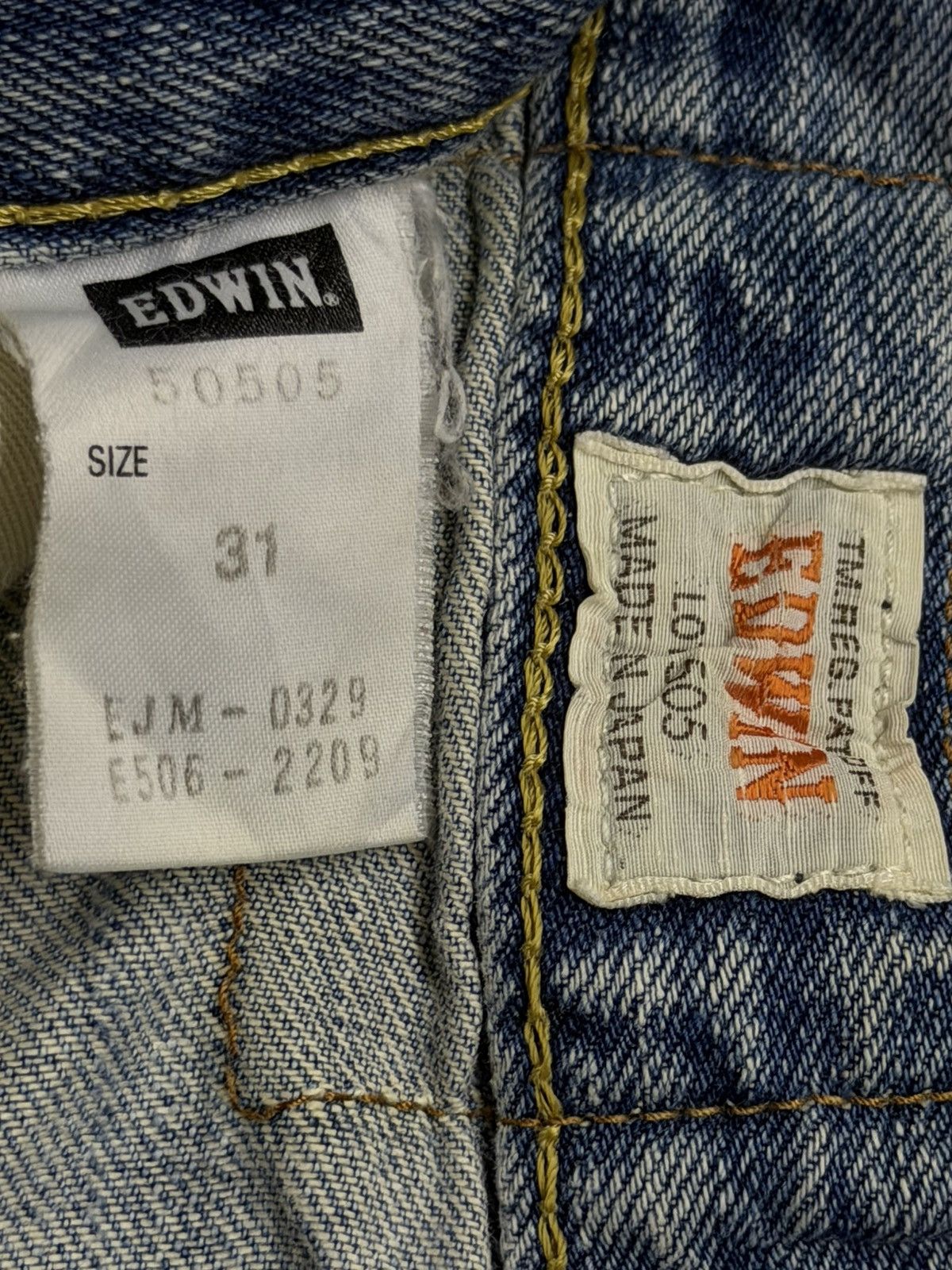 Edwin Vintage EDWIN 505Z Selvedge Denim Jeans Made in Japan | W33 Size US 33 - 16 Thumbnail