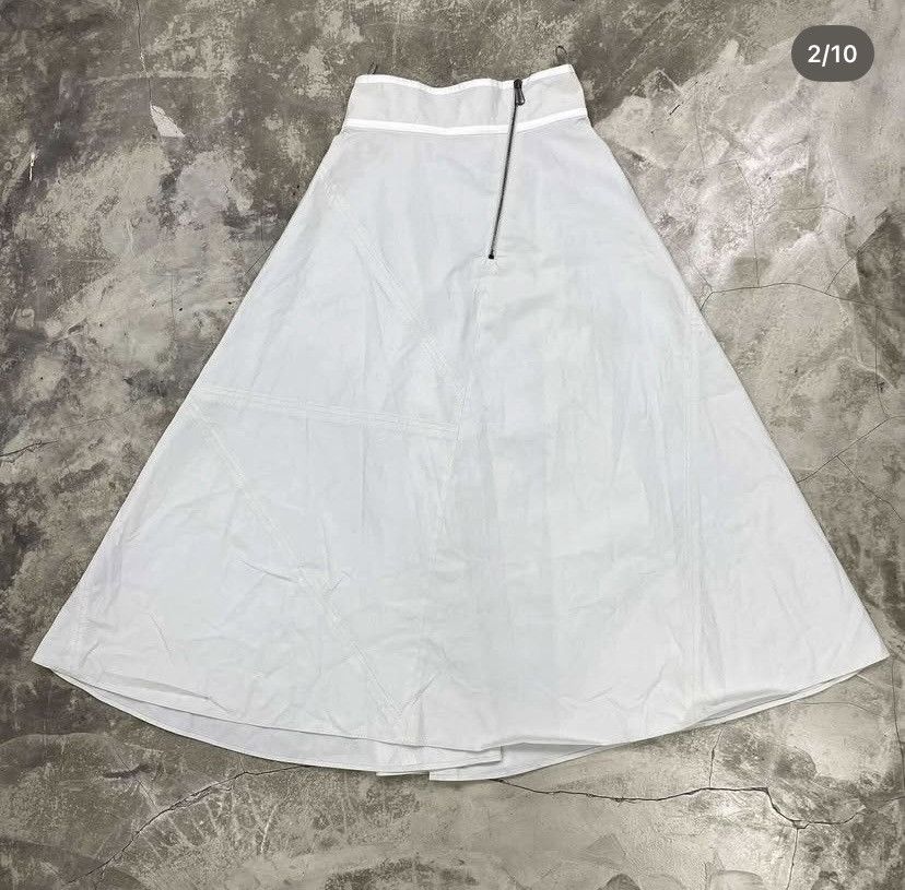Limestone Bias Cut Cotton Slanted Zip-Up