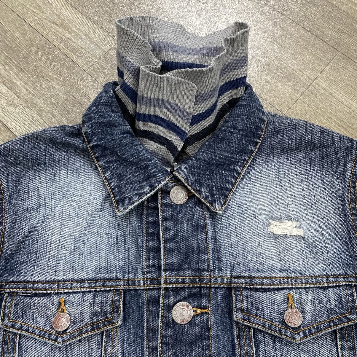 291295=Homme 292195=Homme Distressed Kmrii Ifsix Lgb Style Denim Jacket Size US M / EU 48-50 / 2 - 6 Thumbnail