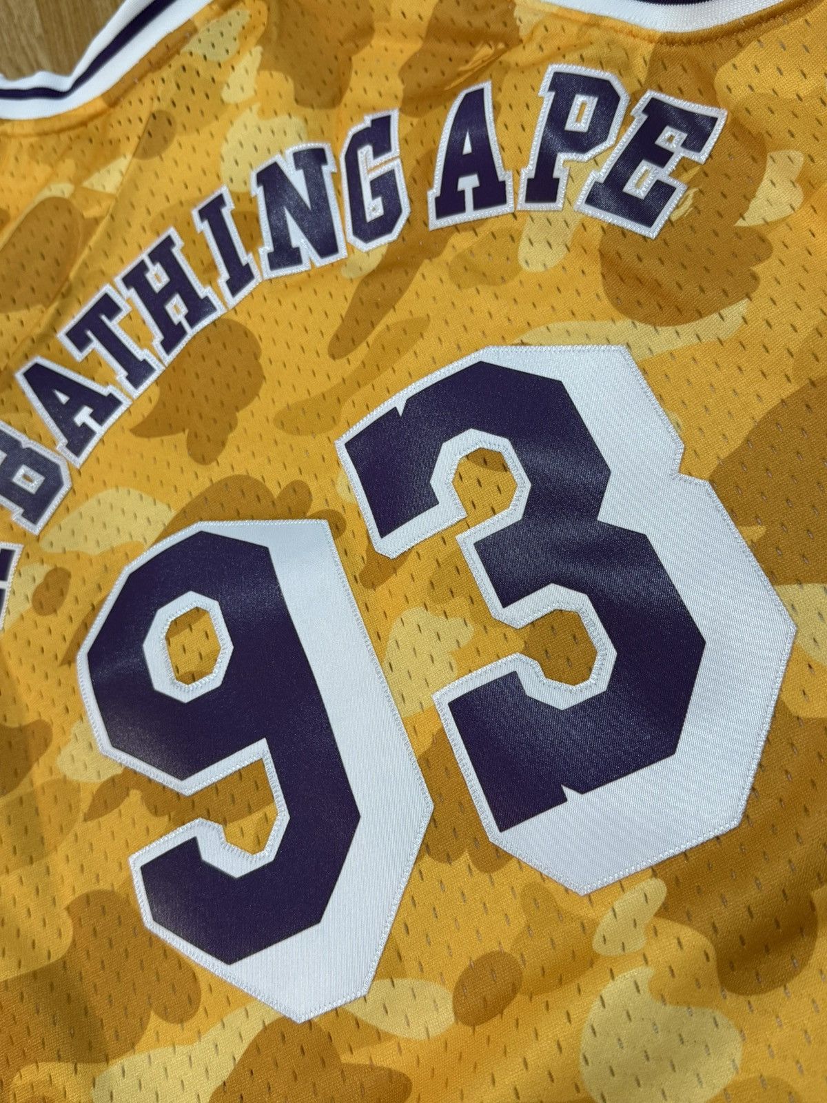 Bape × Mitchell & Ness × NBA BAPE x Mitchell & Ness Lakers Authentic Jersey Yellow M Size US M / EU 48-50 / 2 - 3 Thumbnail