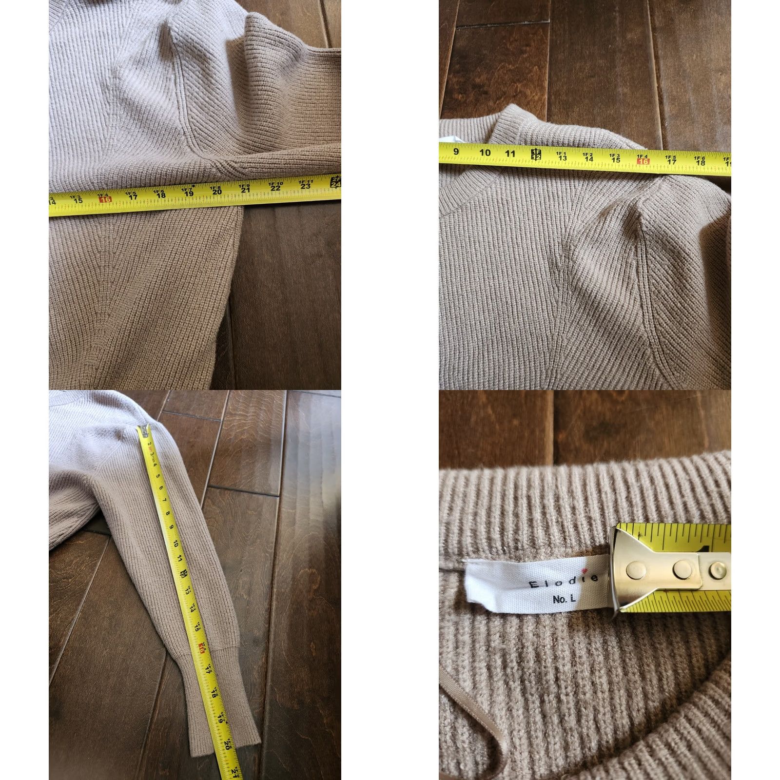 Vintage Elodie Sweater Women Beige Crew Neck Long Sleeve Regular Fit Size L Size L / US 10 / IT 46 - 8 Thumbnail