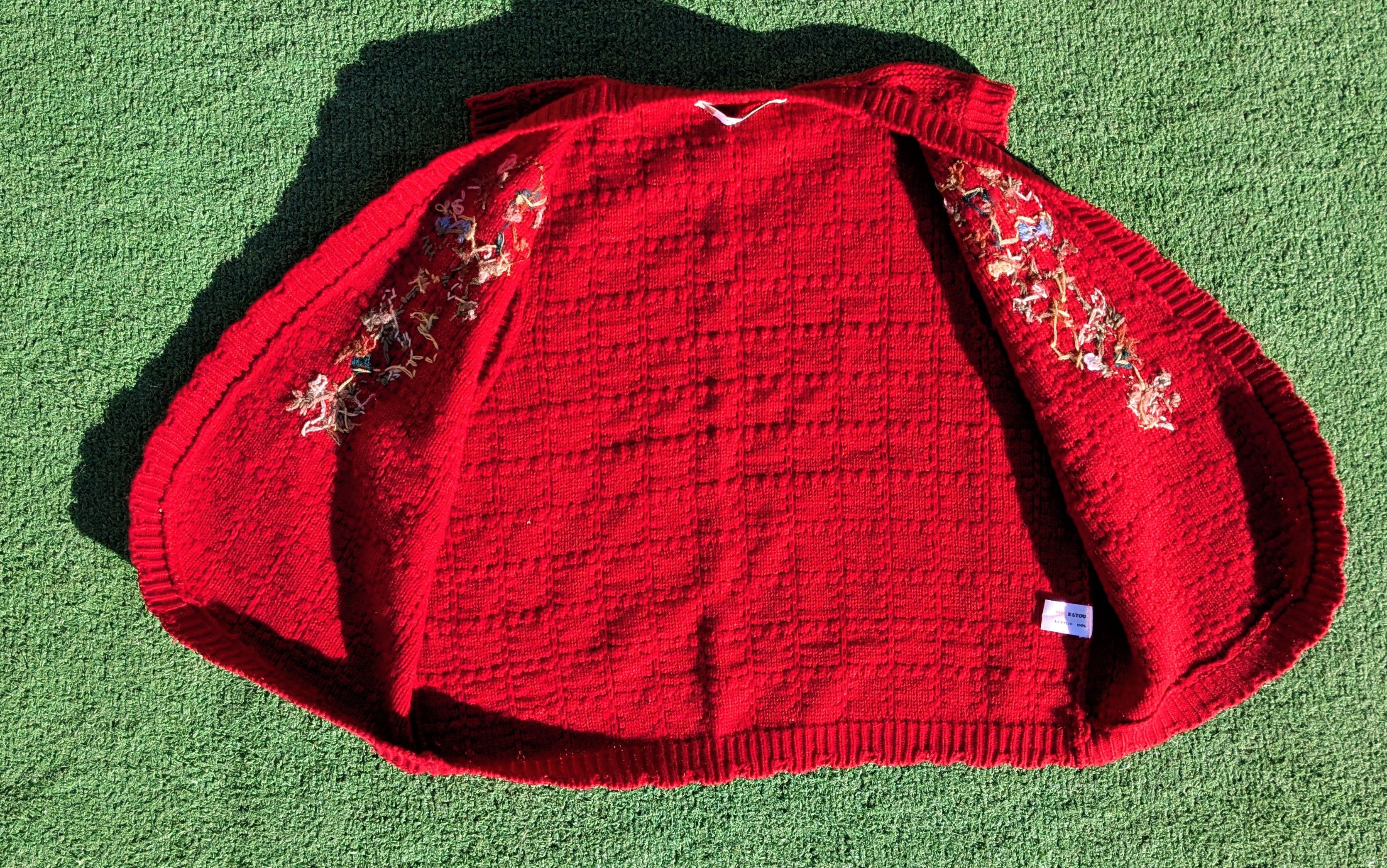 Vintage Floral Embroidered Vintage Petite Japanese Knit Sweater Vest Size S / US 4 / IT 40 - 9 Thumbnail