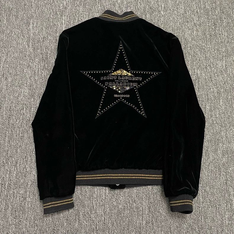 Saint Laurent Paris Saint Laurent Velvet Jacket with Star Design- DMC Size US M / EU 48-50 / 2 - 1 Thumbnail