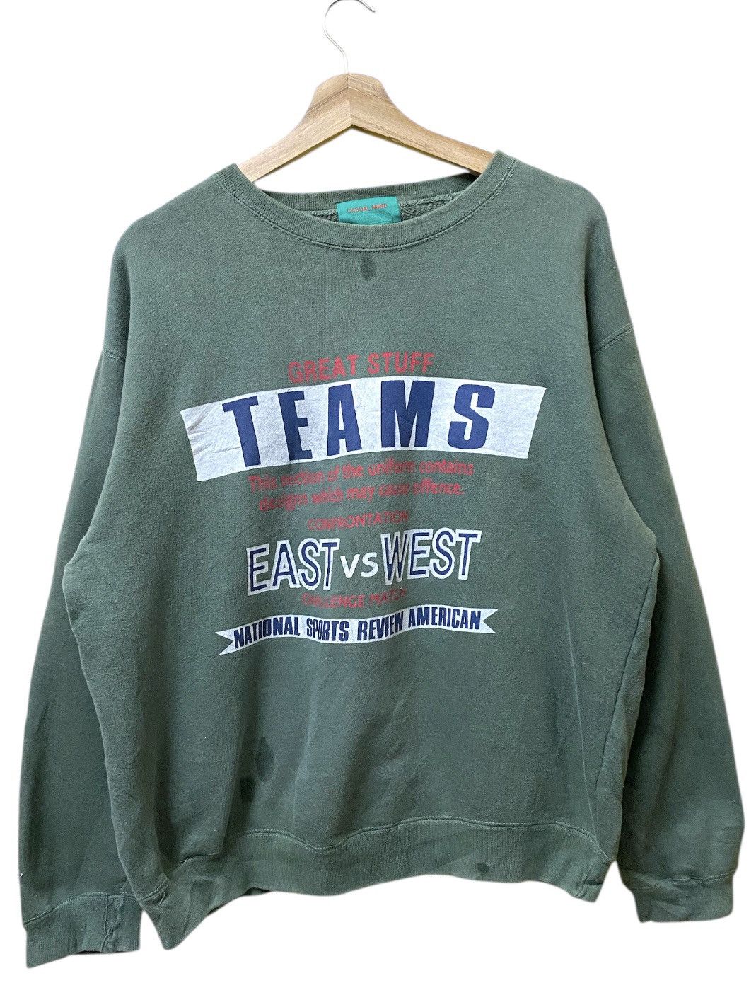The Unbranded Brand Casual Mind Sweatshirt Crewneck Green Colour Size US L / EU 52-54 / 3 - 1 Thumbnail