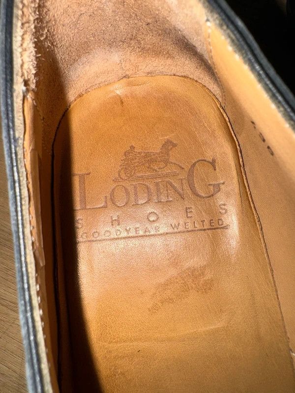 LODING Loding 1998 Paris Derby Leather Black Shoes Lace Ups 6 40 Size US 7 / EU 40 - 13 Thumbnail