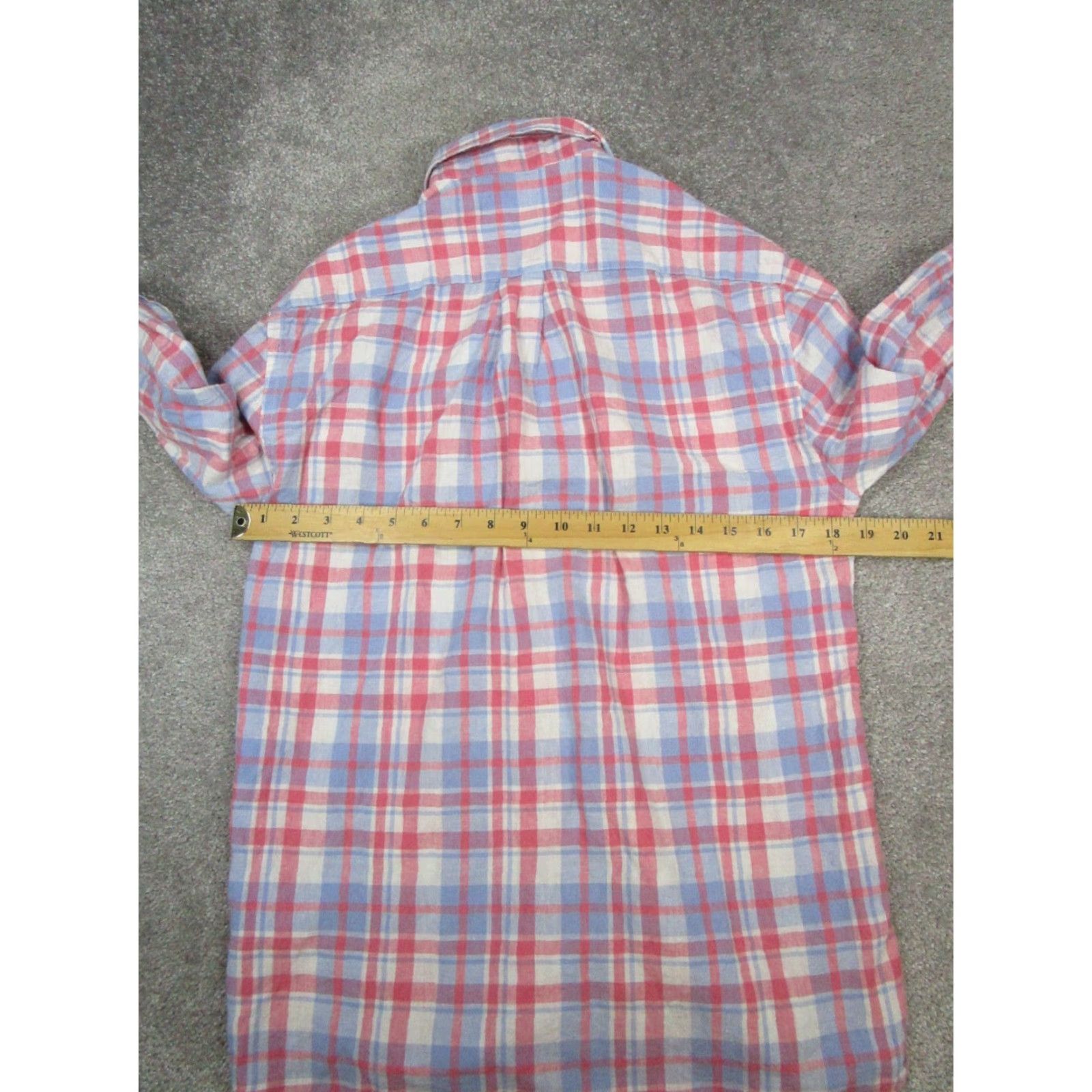 Vineyard Vines Vineyard Vines Shirt Mens S Pink White Linen Cotton Button Up Pattern Plaid Collared Long Sleeve Casual Size US S / EU 44-46 / 1 - 6 Thumbnail