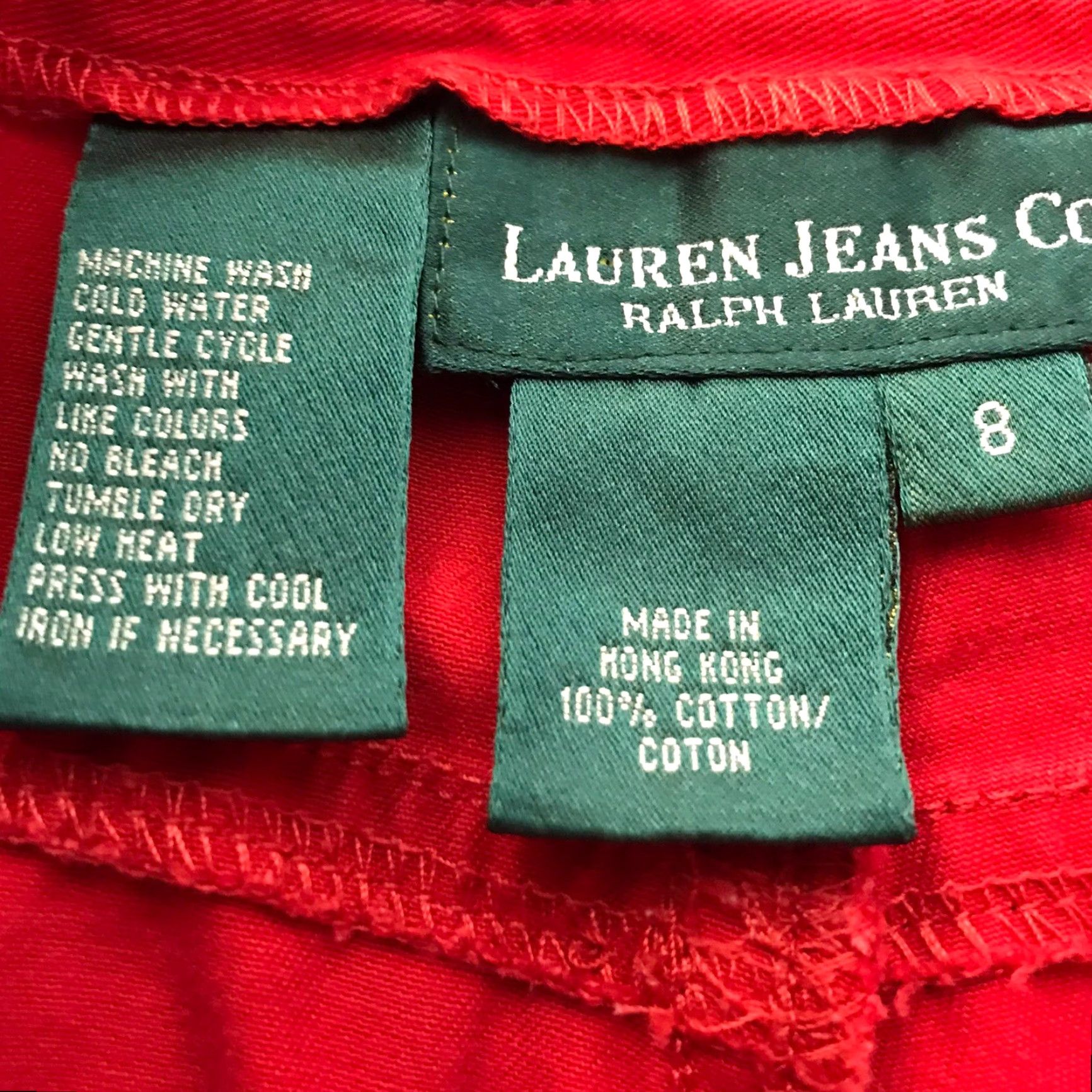 Ralph Lauren Lauren Ralph Lauren Red Cropped Pants Womens Size 8 Casual Workwear Size 30" / US 8 / IT 44 - 8 Thumbnail