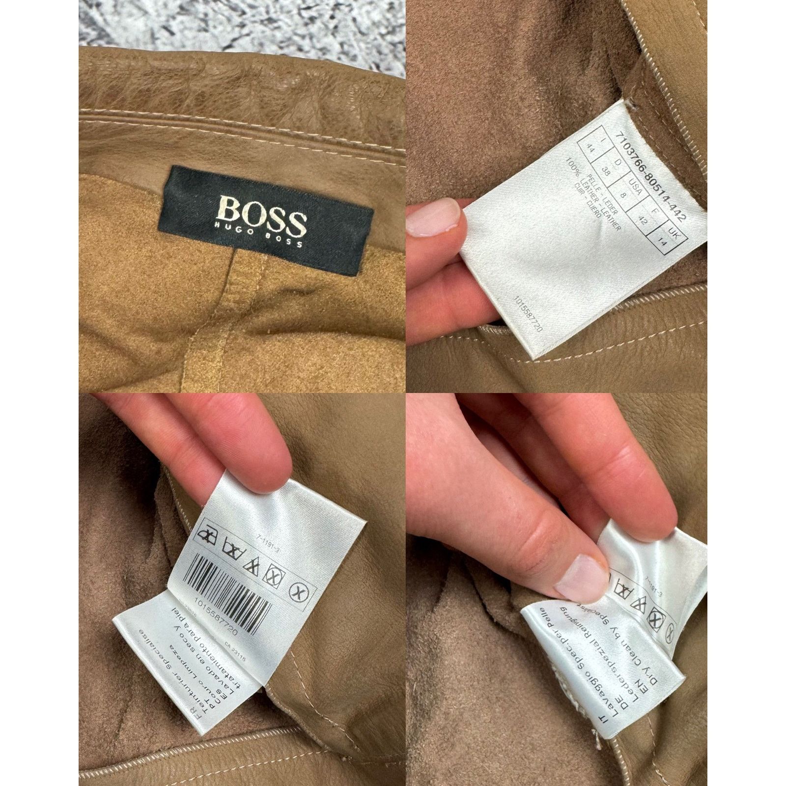 Hugo Boss Boss Hugo Boss Women's brown Leather Full Zip Jacket 8 Size S / US 4 / IT 40 - 3 Thumbnail