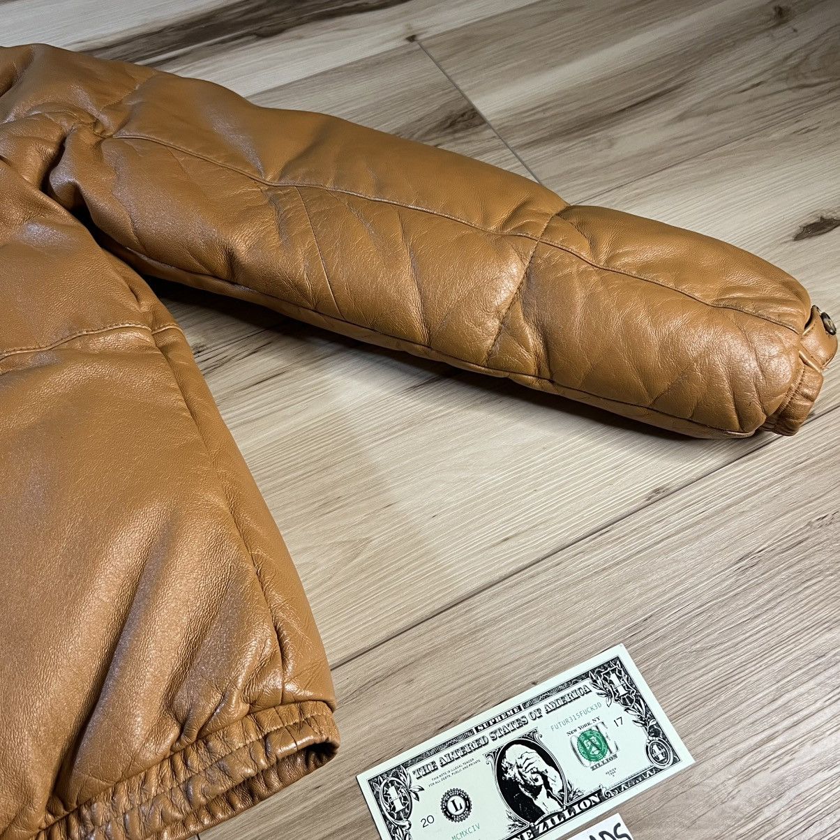 Supreme Supreme FW15 Tan Leather Down Puffer Jacket Fur Trim Size US L / EU 52-54 / 3 - 20 Thumbnail