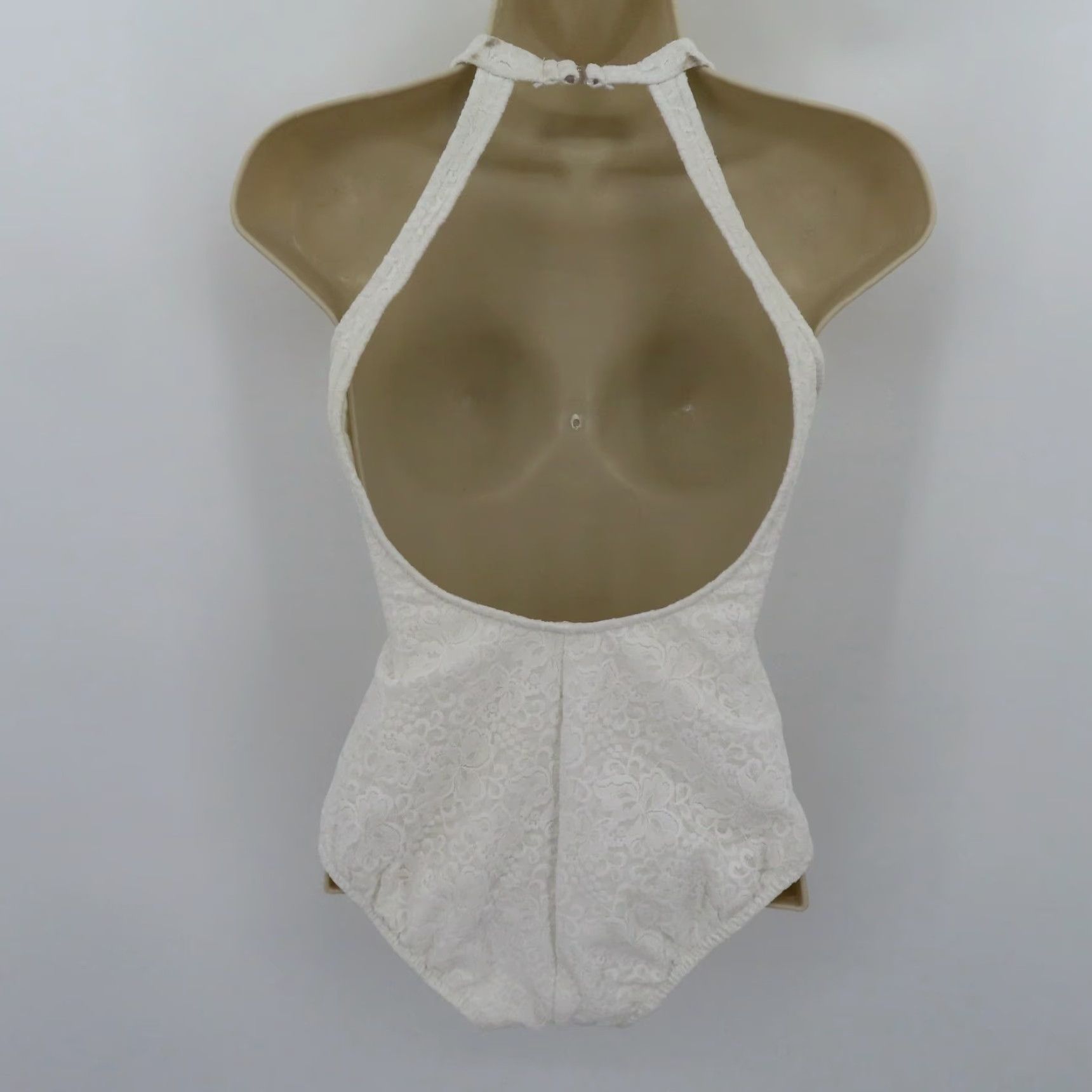 Vintage VINTAGE Fredericks of Hollywood Womens 8 White Lace One Piece Swimsuit NEW No Tags Size ONE SIZE - 6 Thumbnail