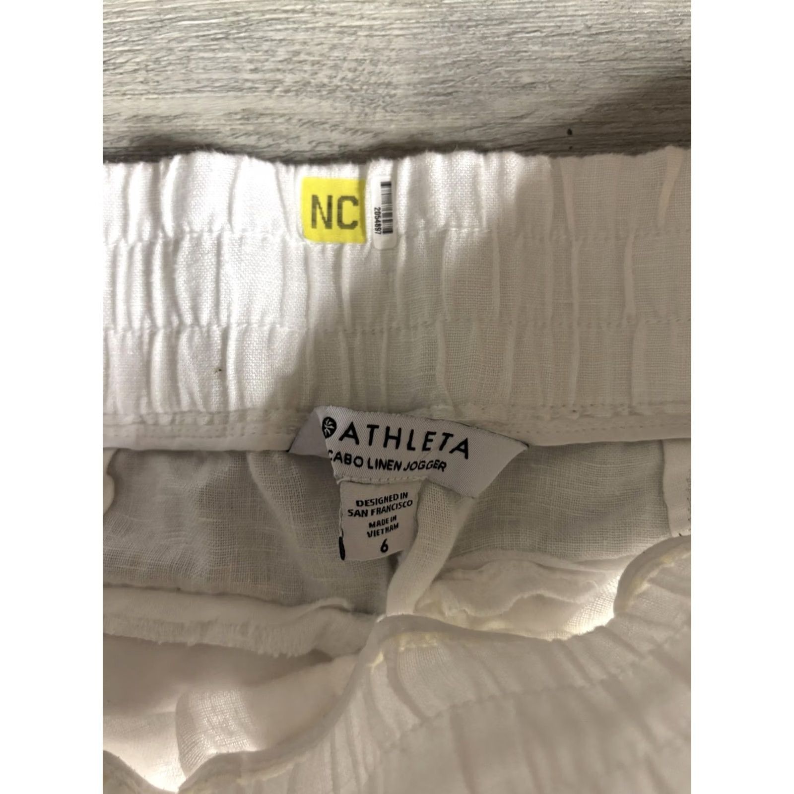 Athleta Athleta Cabo Linen Jogger Pants Womens 6 White Size 28" / US 6 / IT 42 - 3 Thumbnail