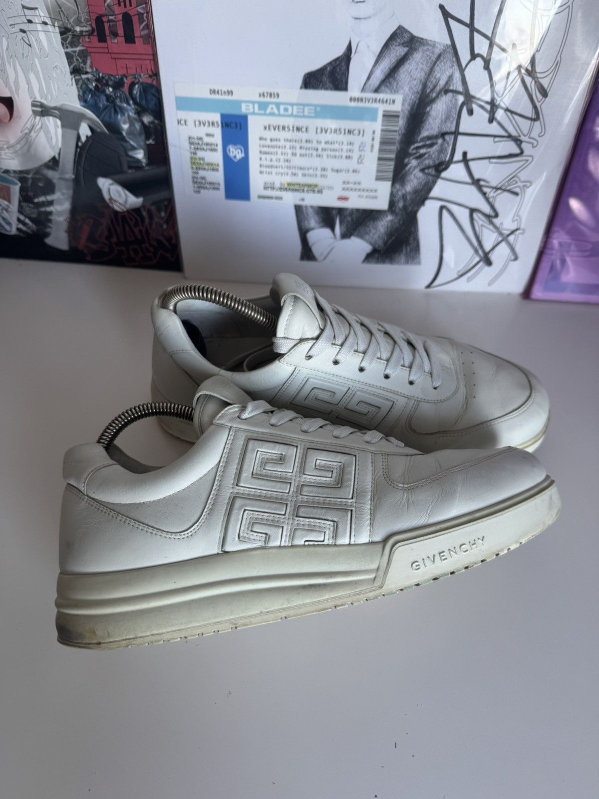 Givenchy Givenchy White 4G Logo Low Sneakers Luxury Designer Size US 9 / EU 42 - 2 Thumbnail