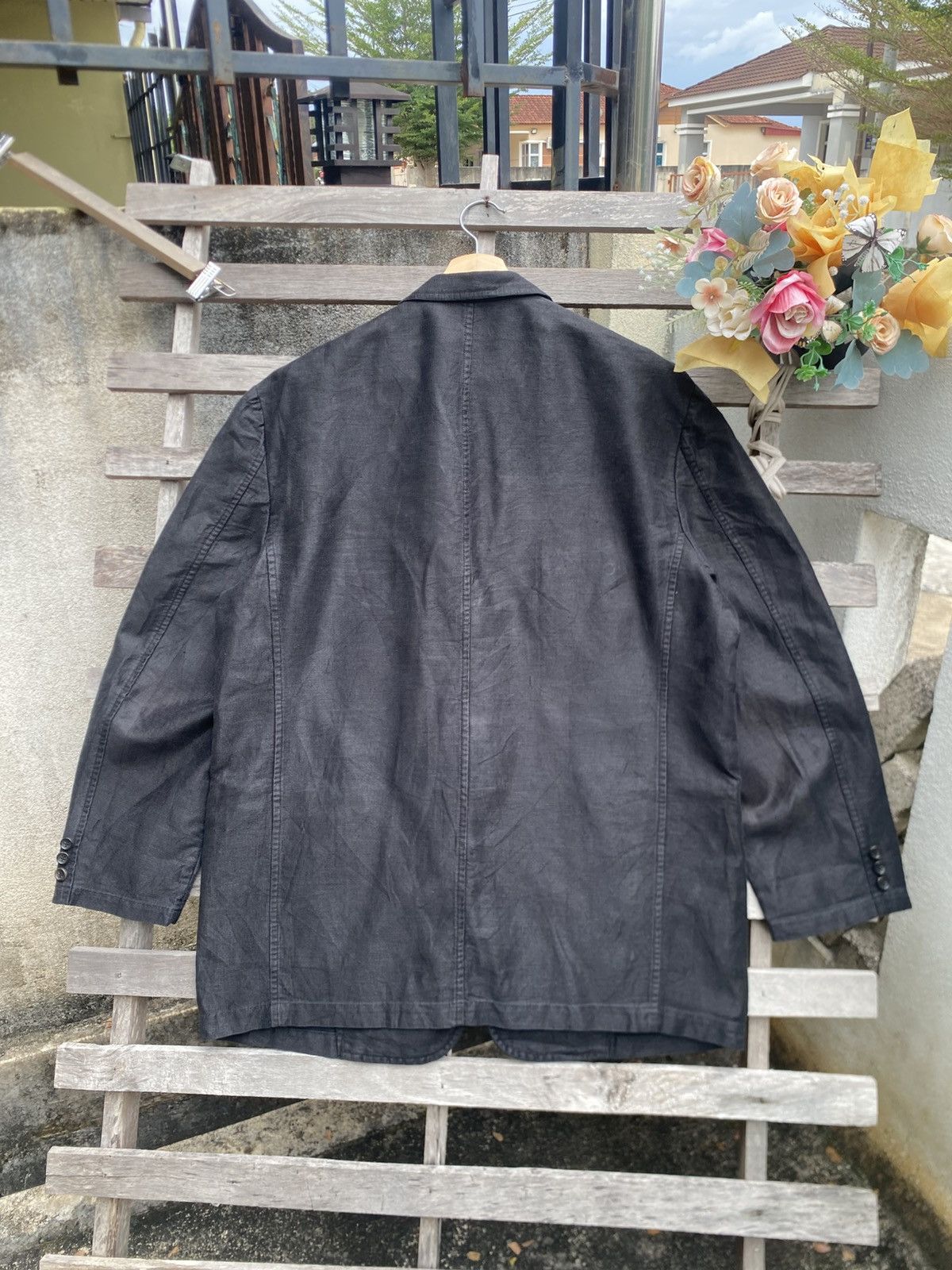 Comme des Garcons Vintage 1995 Comme des Garçons Waxed Boxy Jacket Size 50L - 6 Thumbnail