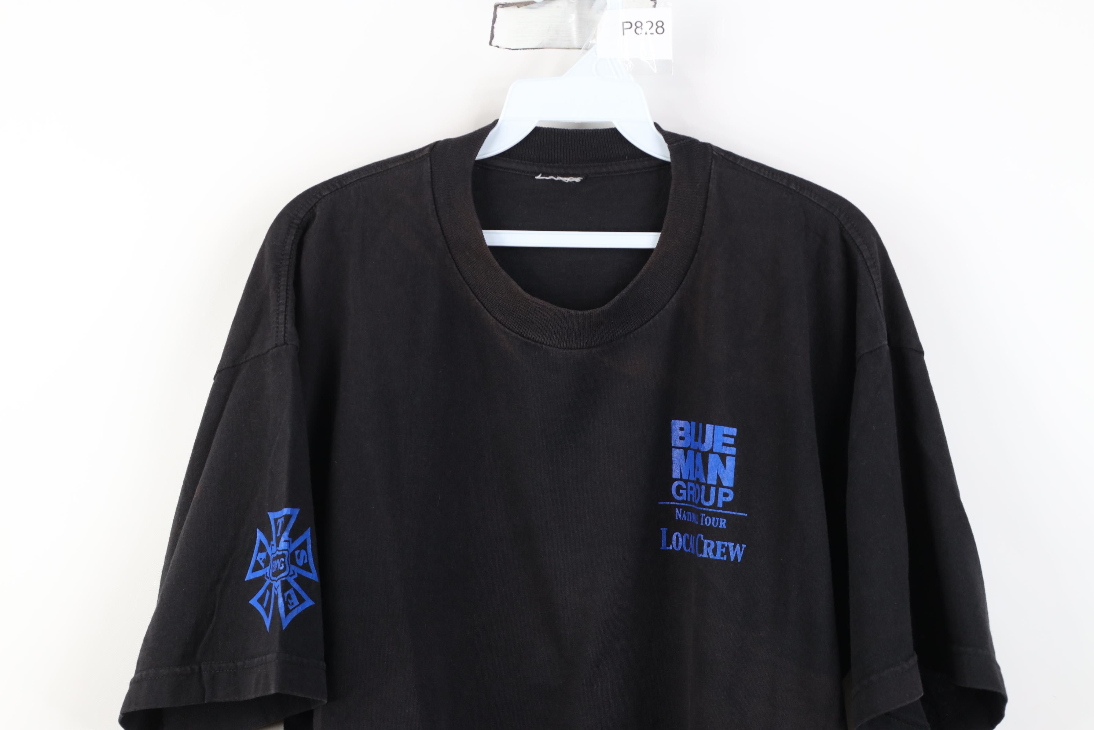 Vintage Vintage Y2K IATSE Crew Blue Man Group National Tour T-Shirt Size US XL / EU 56 / 4 - 2 Thumbnail